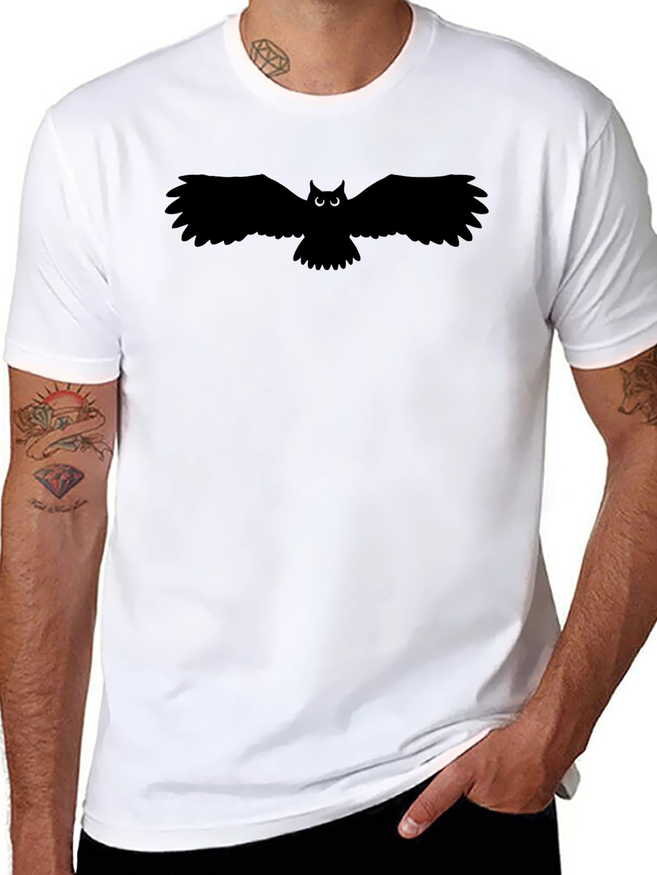Black Owl Graphic T-Shirt