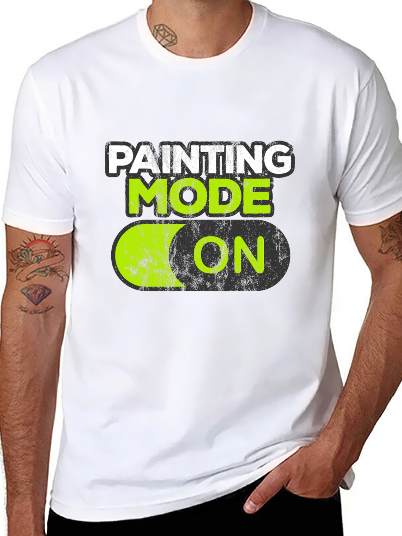 Painting Mode On Black T-Shirt