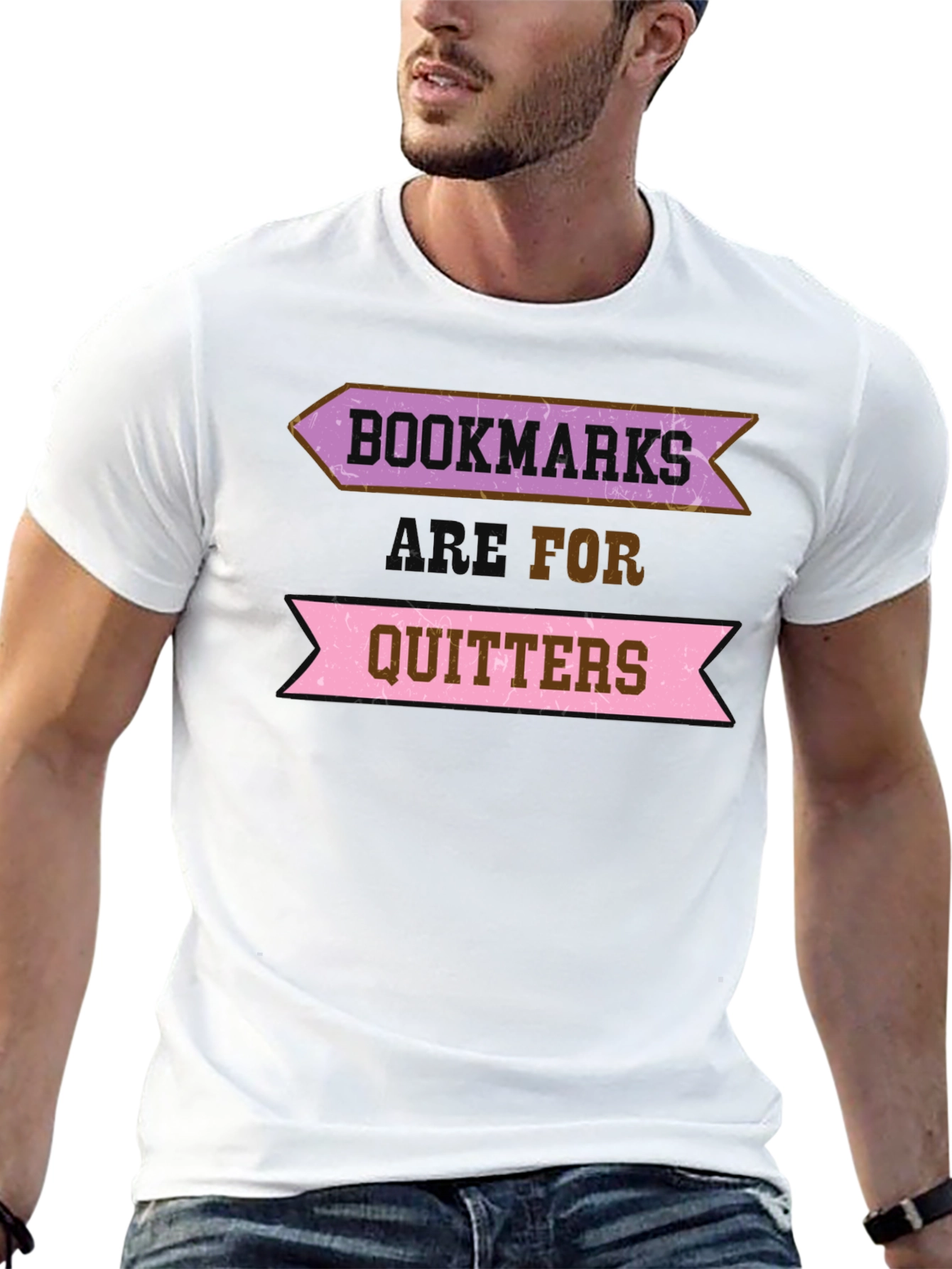 Bookmarks Are For Quitters Funny Graphic Tee