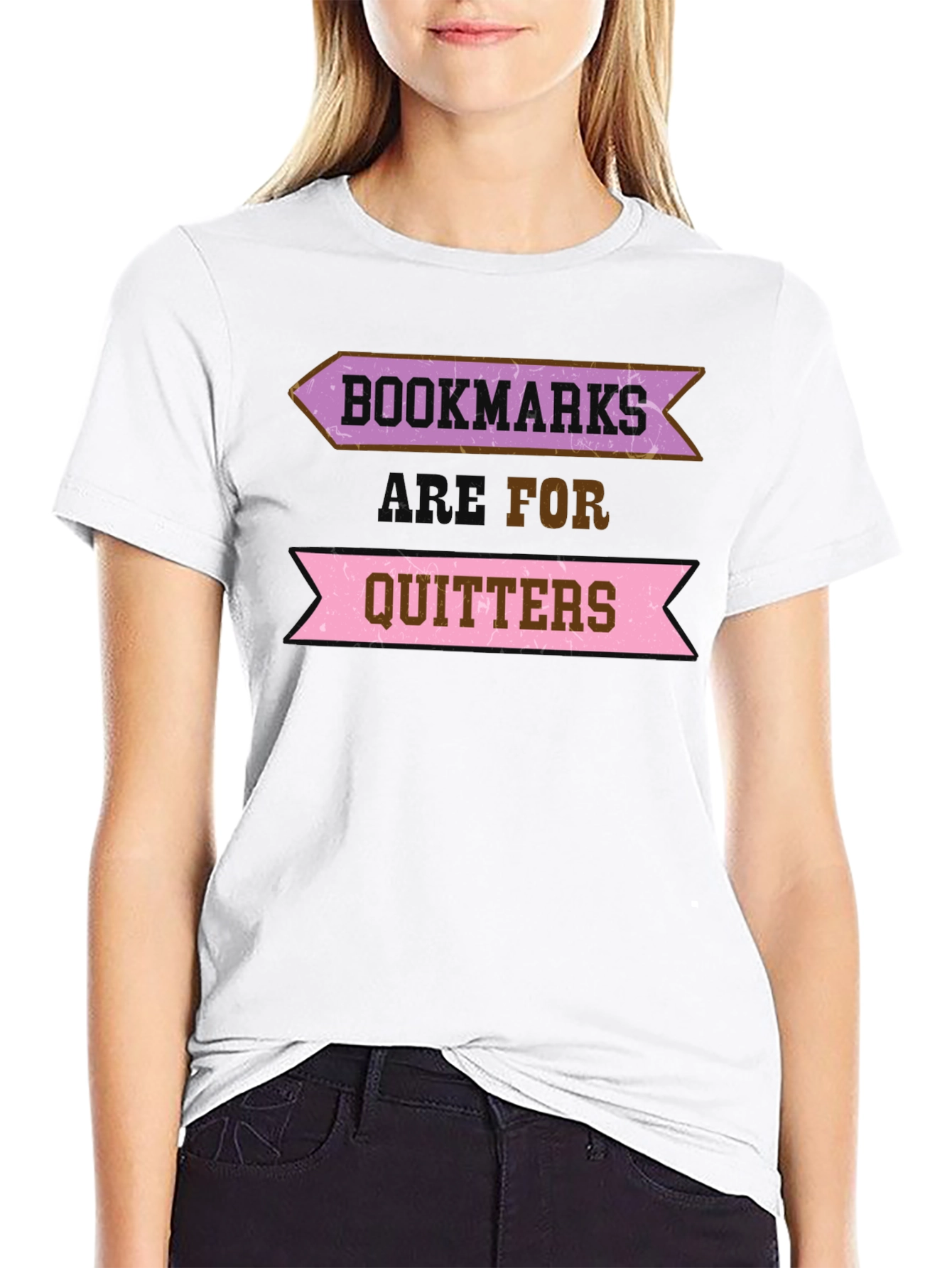 Bookmarks Are For Quitters Funny Graphic Tee