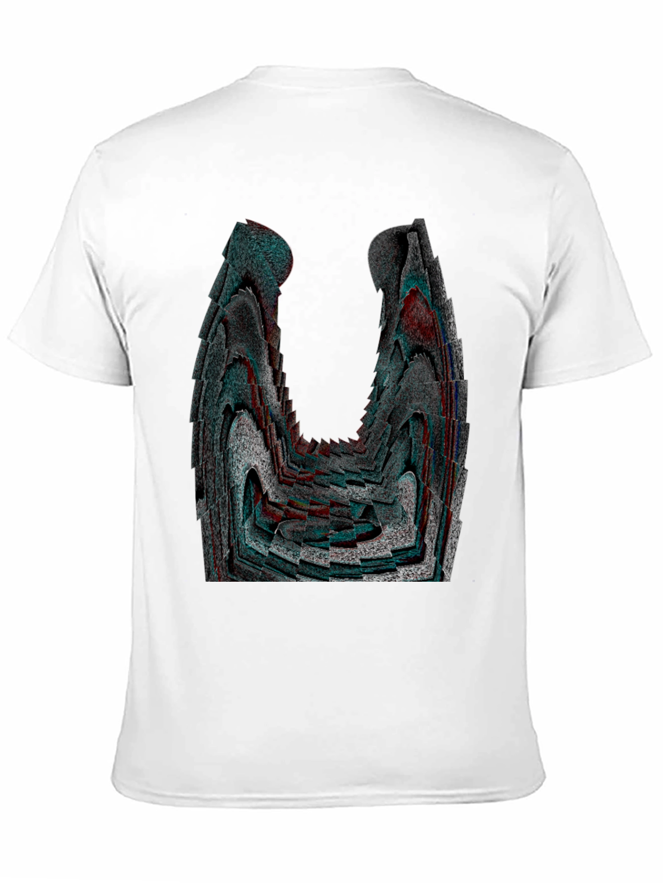 Abstract Patterned Black Graphic Tee