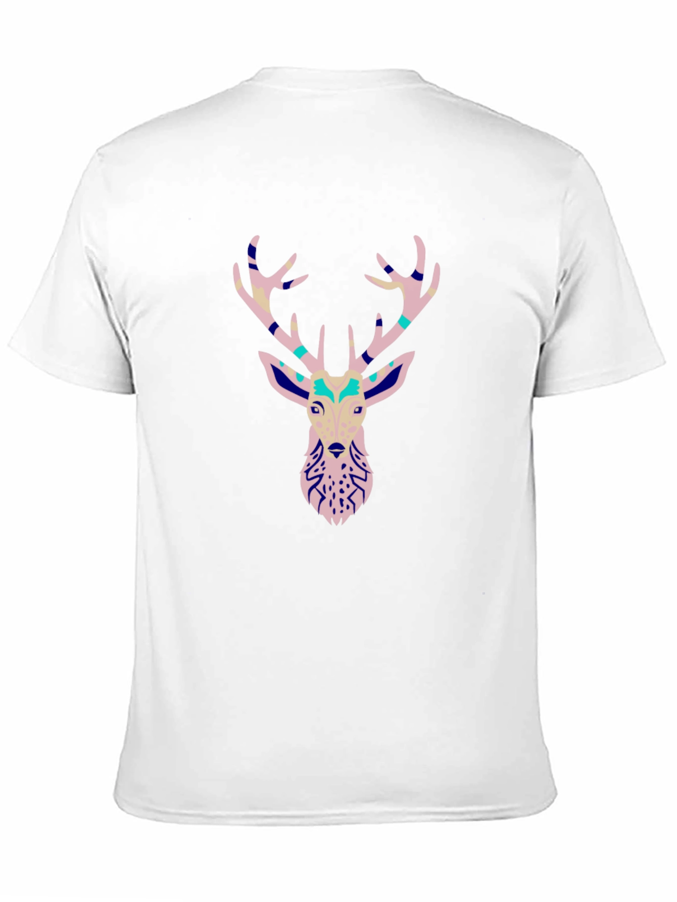 Deer Head Graphic Print Black T-Shirt