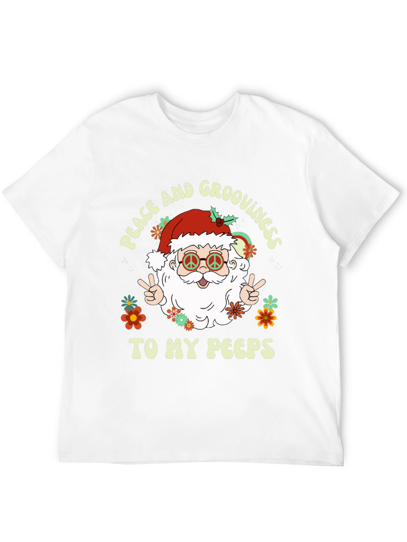 Groovy Peace Santa T-Shirt