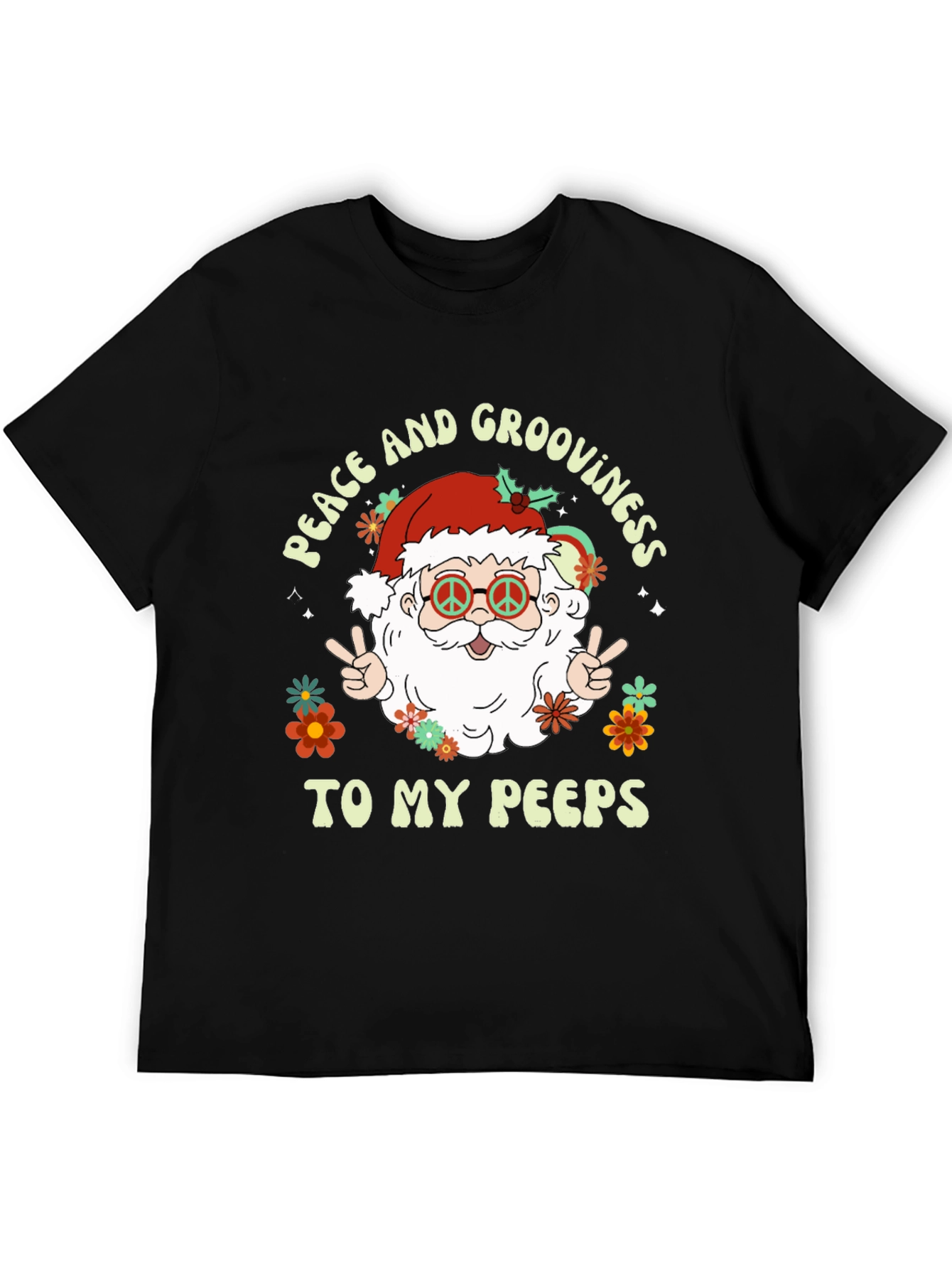 Groovy Peace Santa T-Shirt