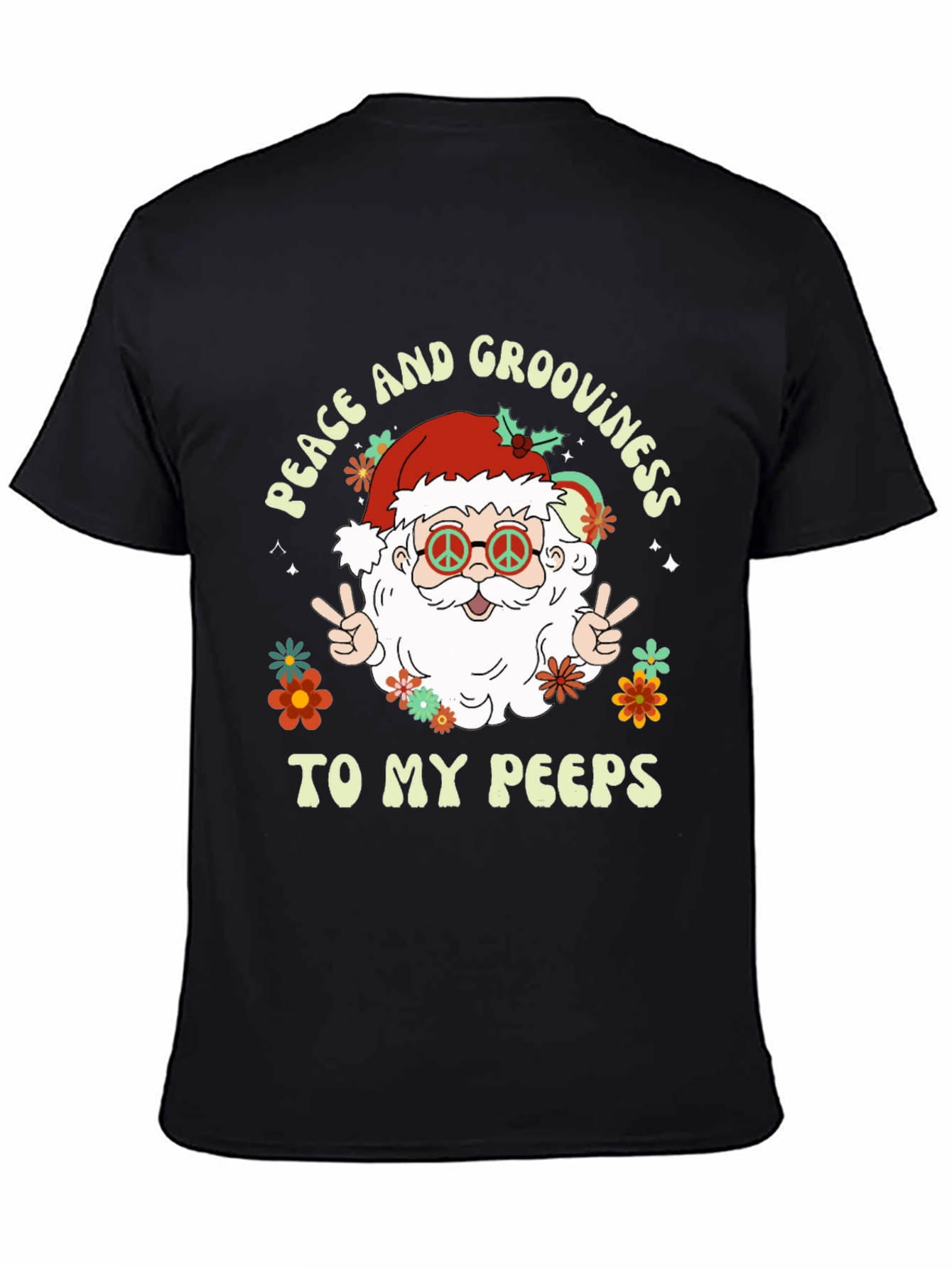 Groovy Peace Santa T-Shirt
