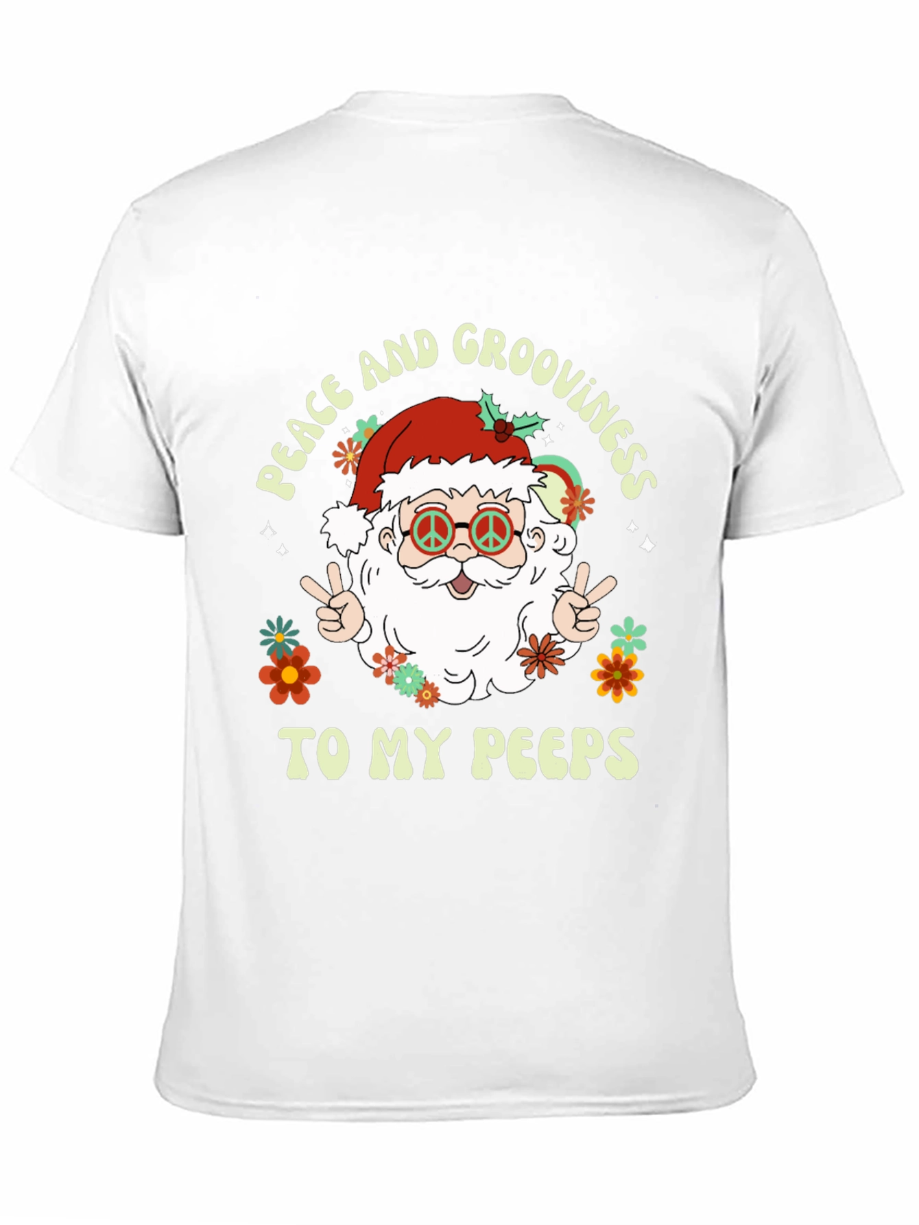 Groovy Peace Santa T-Shirt