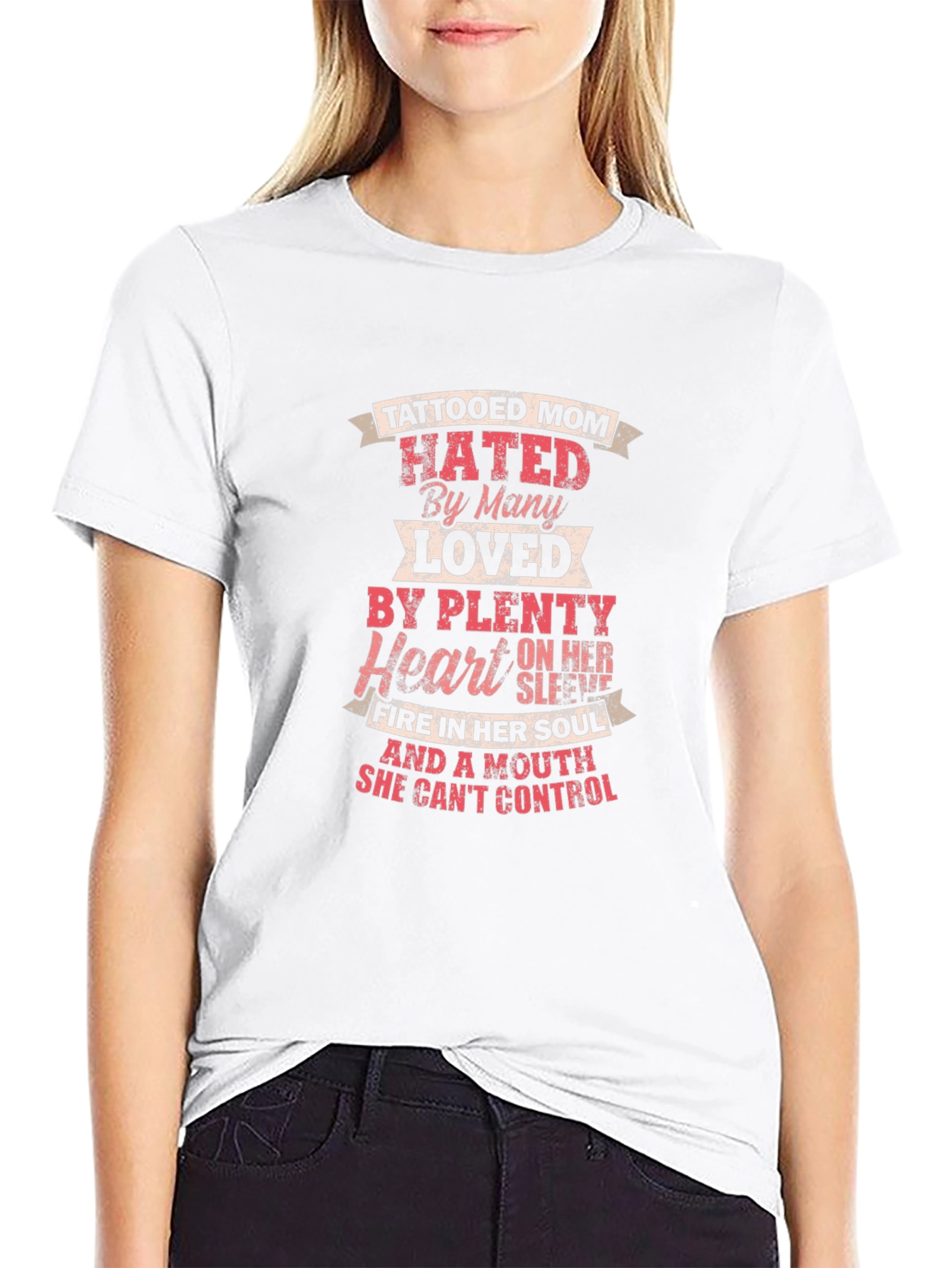 Tattooed Mom Novelty Graphic T-Shirt