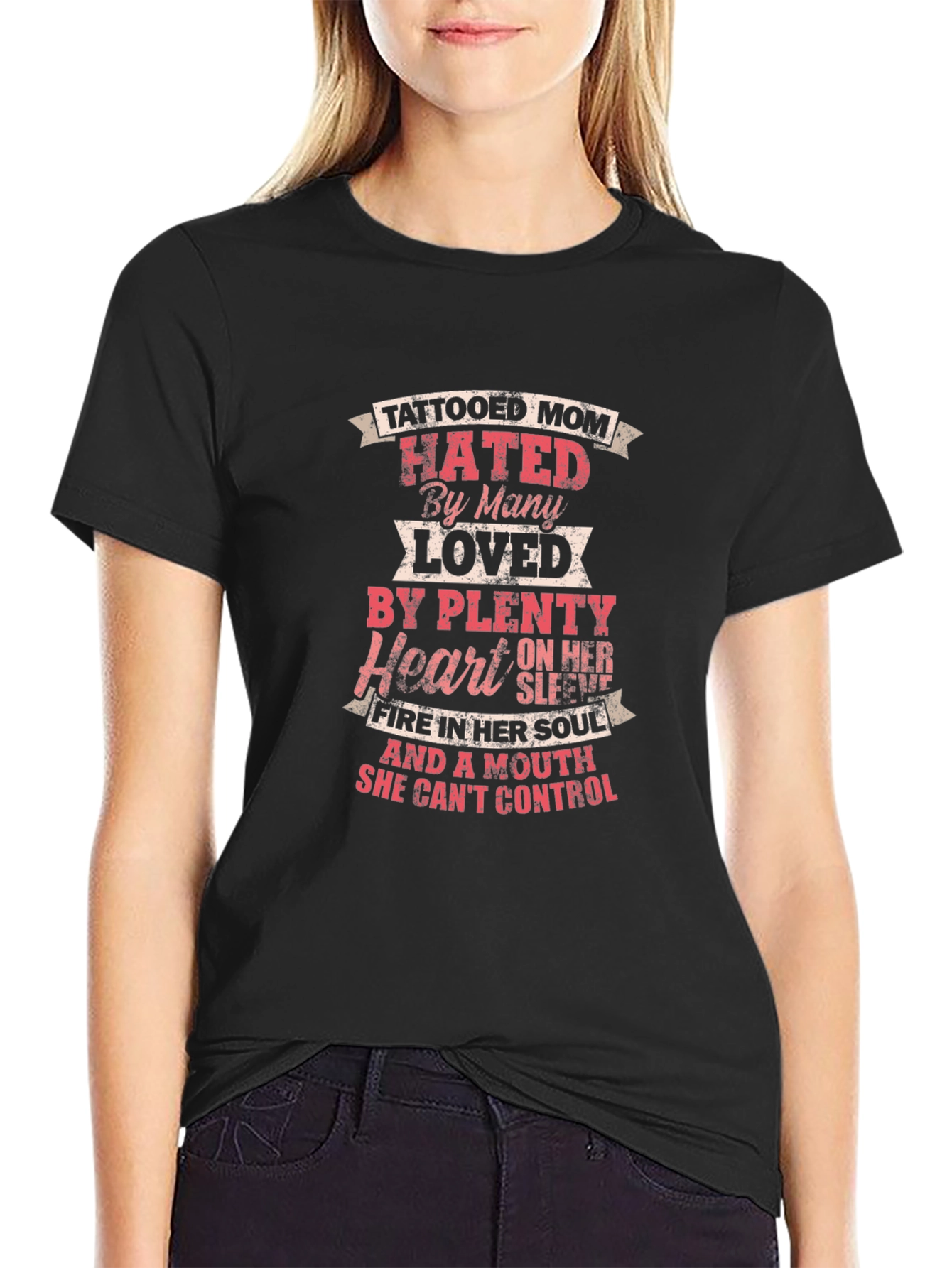 Tattooed Mom Novelty Graphic T-Shirt