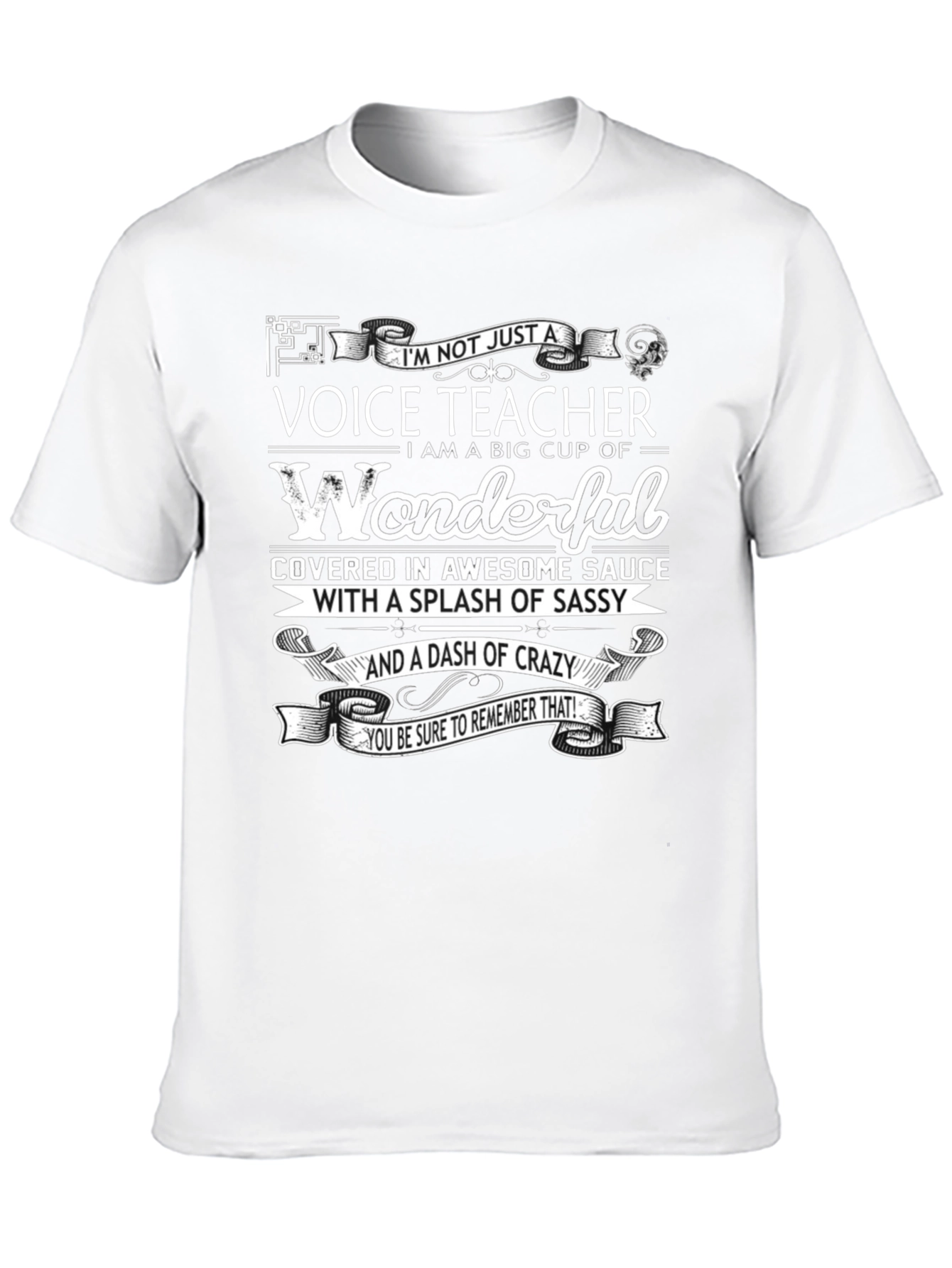 Voice Teacher Wonderful Sassy Crazy Funny T-Shirt