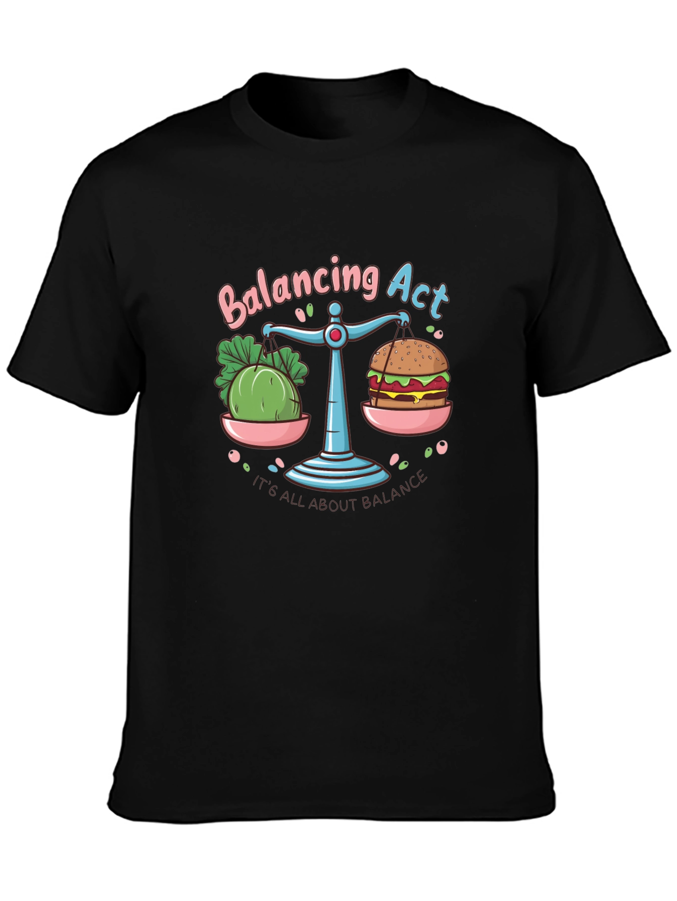 Balancing Act T-Shirt: Food Balance Graphic Tee