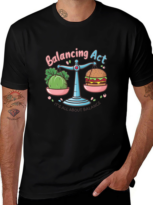 Balancing Act T-Shirt: Food Balance Graphic Tee