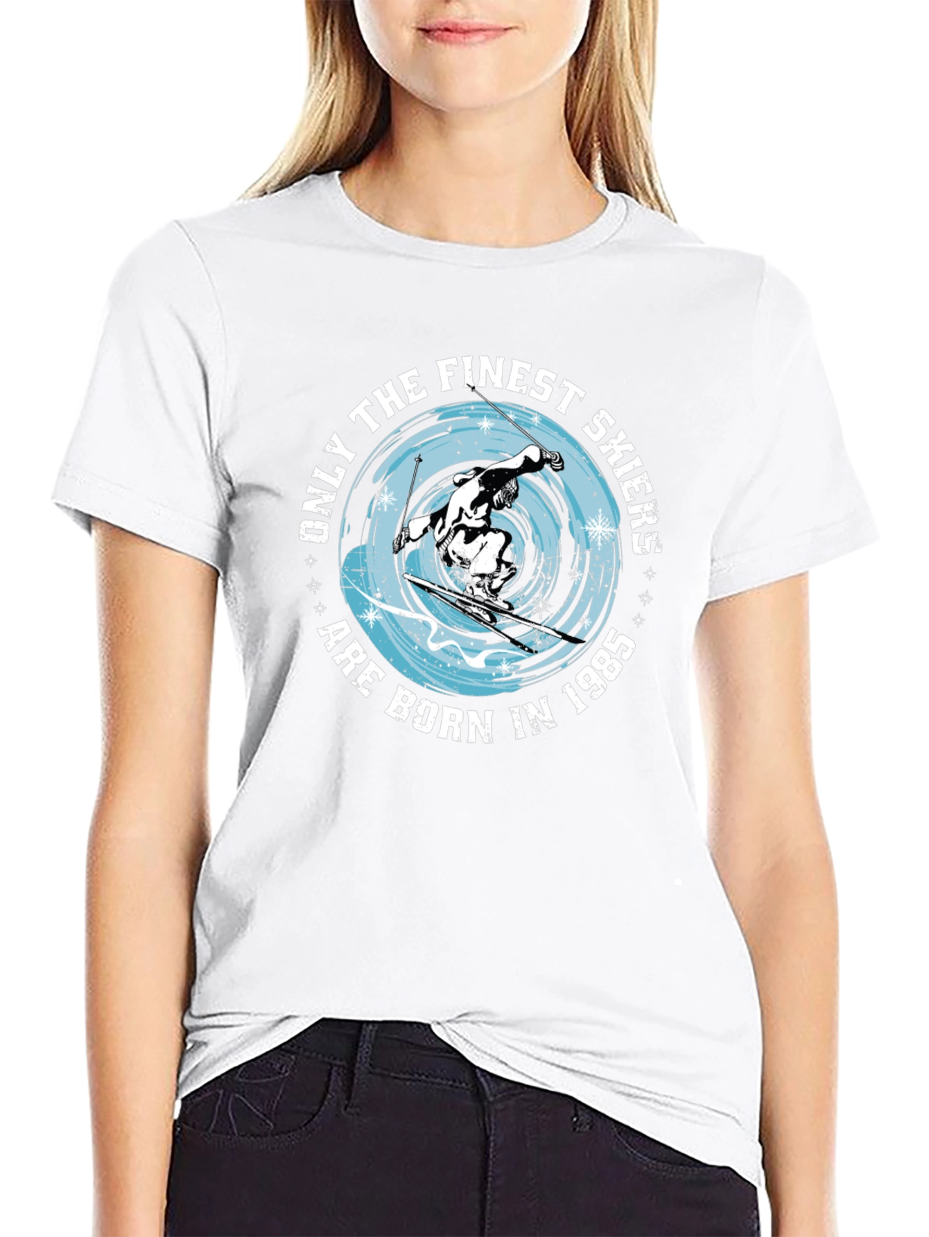 Finest Skiers Born in 1985 Black T-Shirt