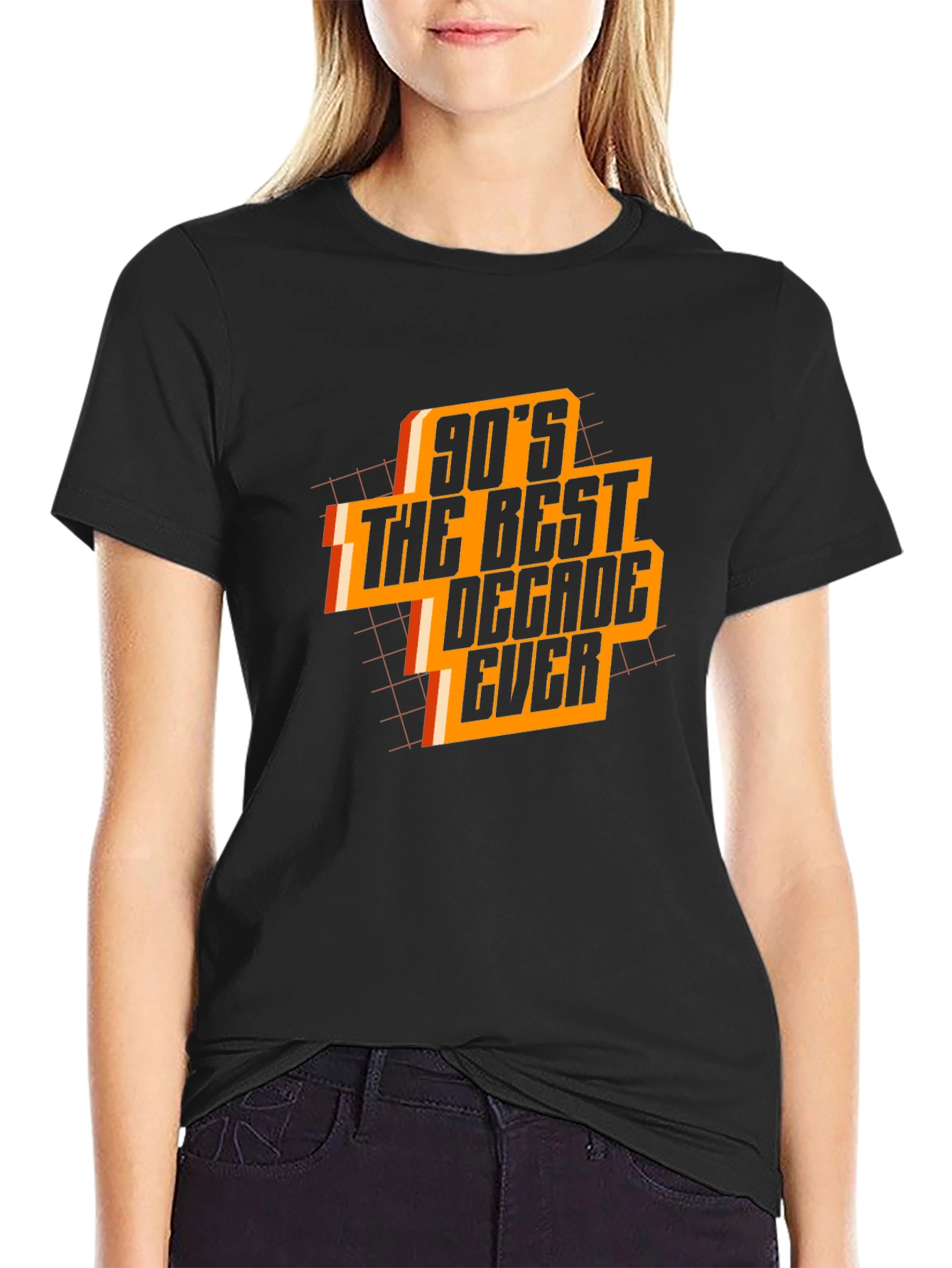 90s The Best Decade Ever Black Graphic Tee