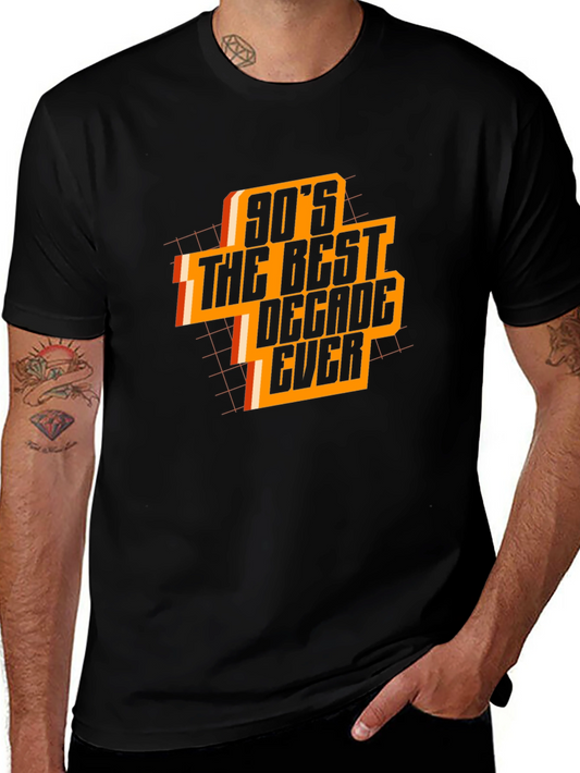 90s The Best Decade Ever Black Graphic Tee