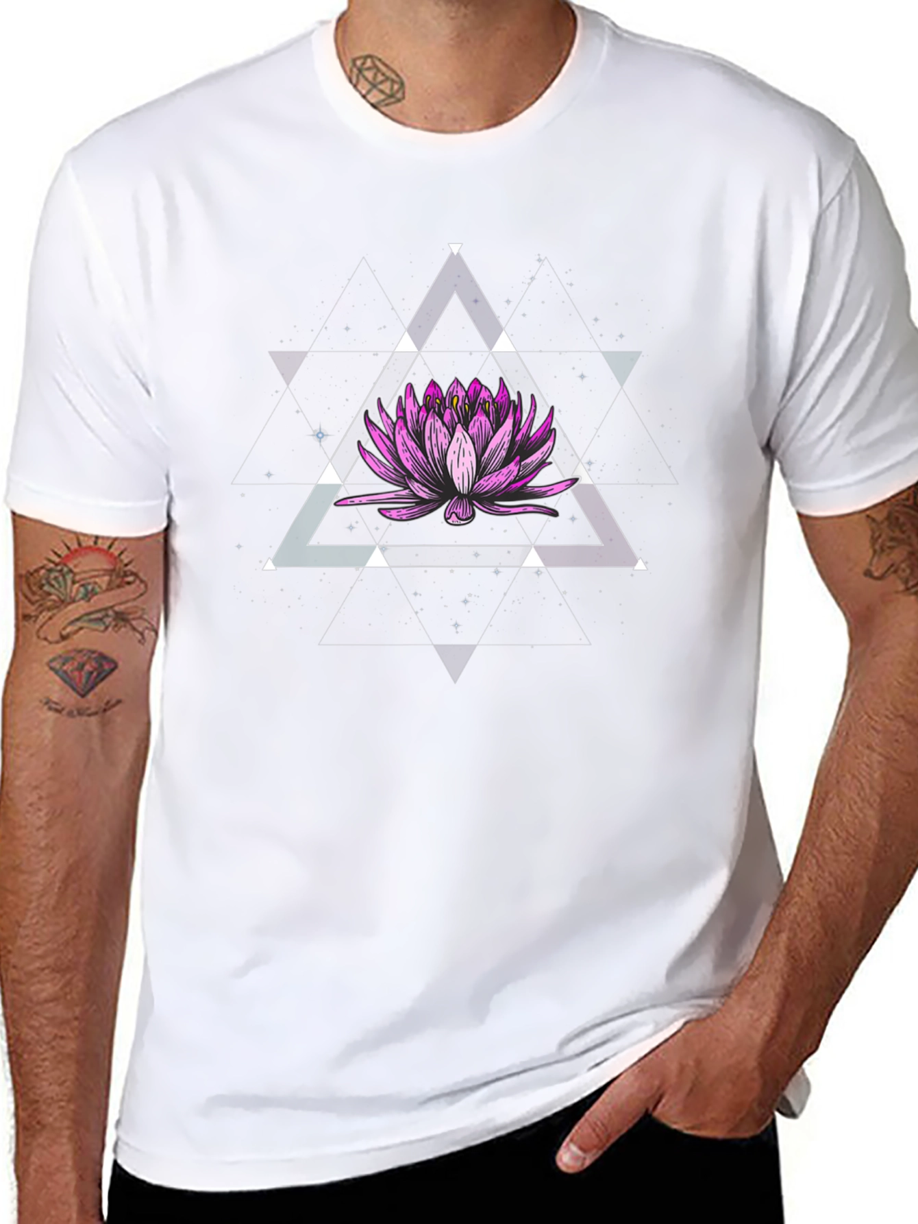 Lotus Flower Geometric T-Shirt