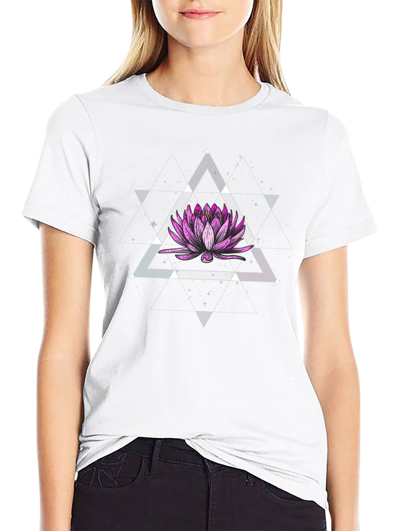 Lotus Flower Geometric T-Shirt