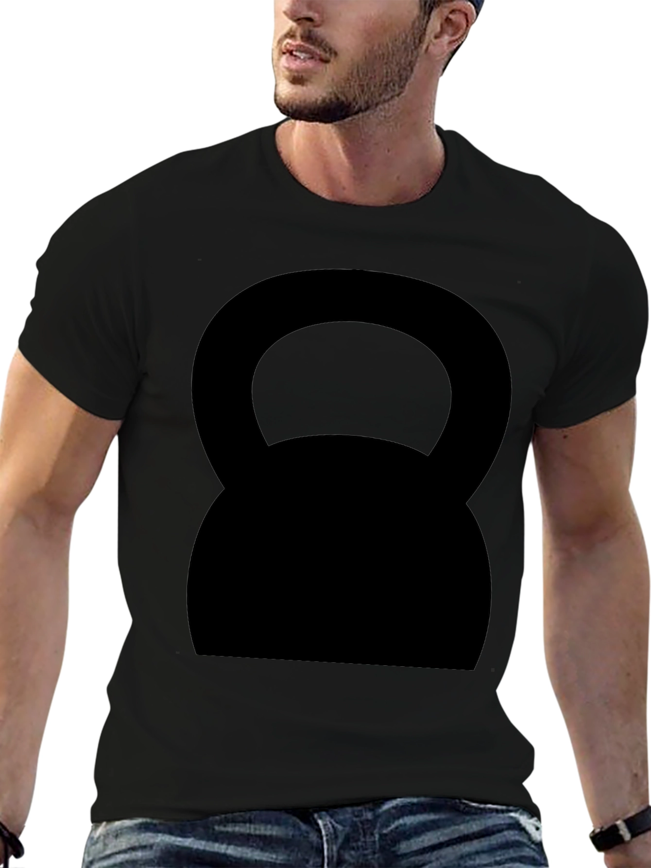 Black Kettlebell Graphic Tee - Workout Ready
