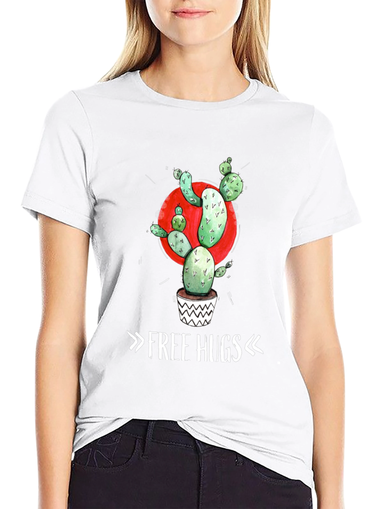 Cactus Graphic Tee - Free Hugs T-Shirt