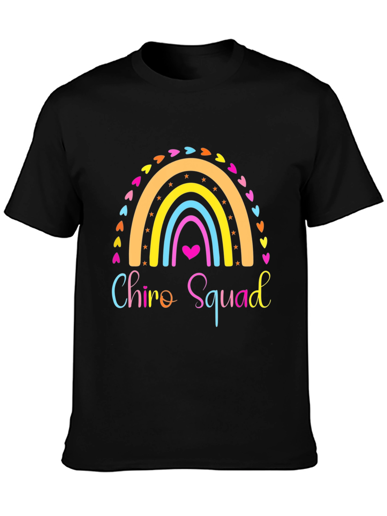 Chiro Squad Rainbow Graphic Tee - Black Unisex