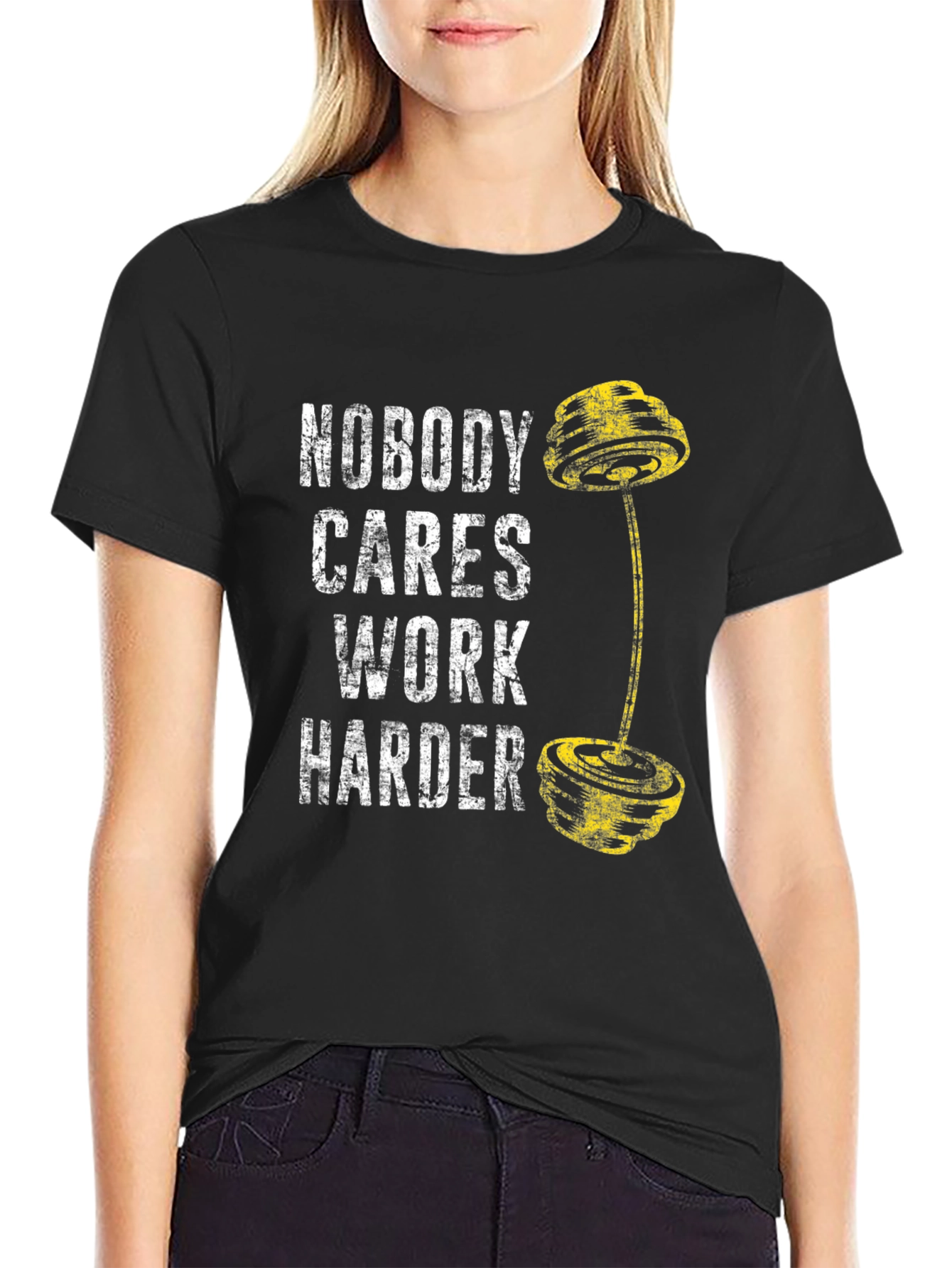 Nobody Cares Work Harder Gym T-Shirt