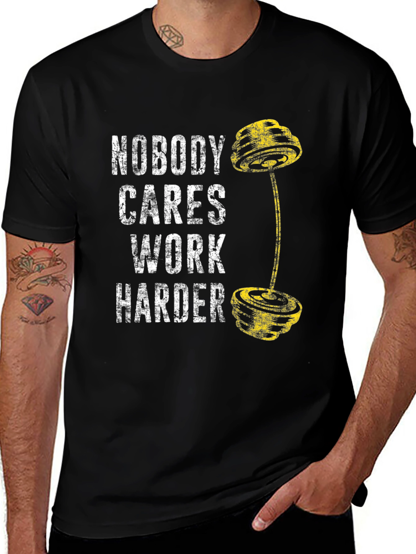 Nobody Cares Work Harder Gym T-Shirt