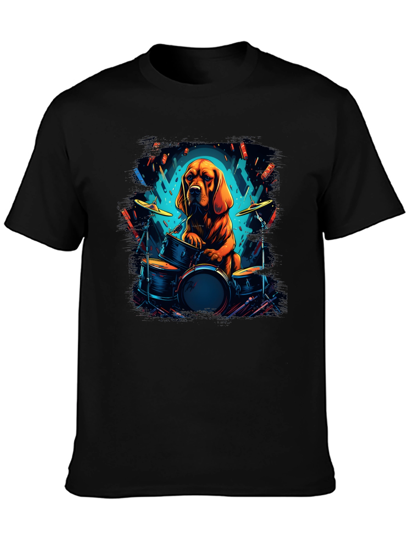 Dog Drummer Graphic Tee