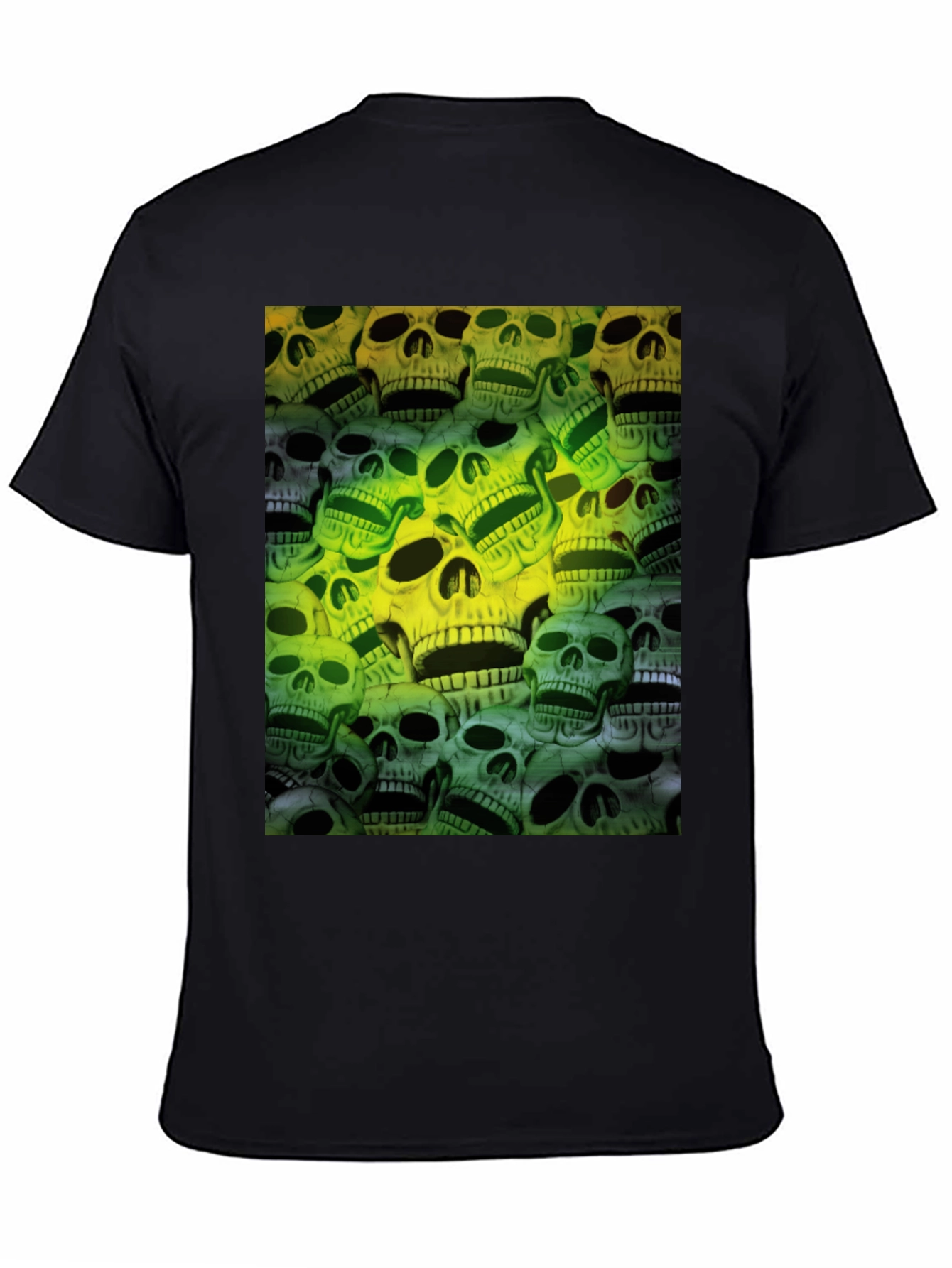 Skull Print Graphic Tee - Mens Black T-Shirt