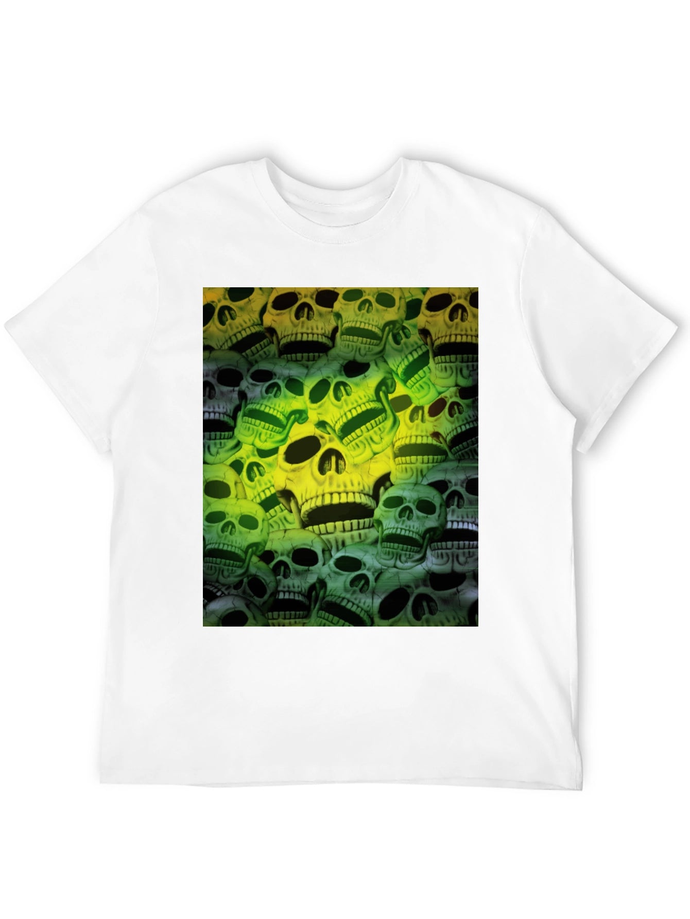 Skull Print Graphic Tee - Mens Black T-Shirt