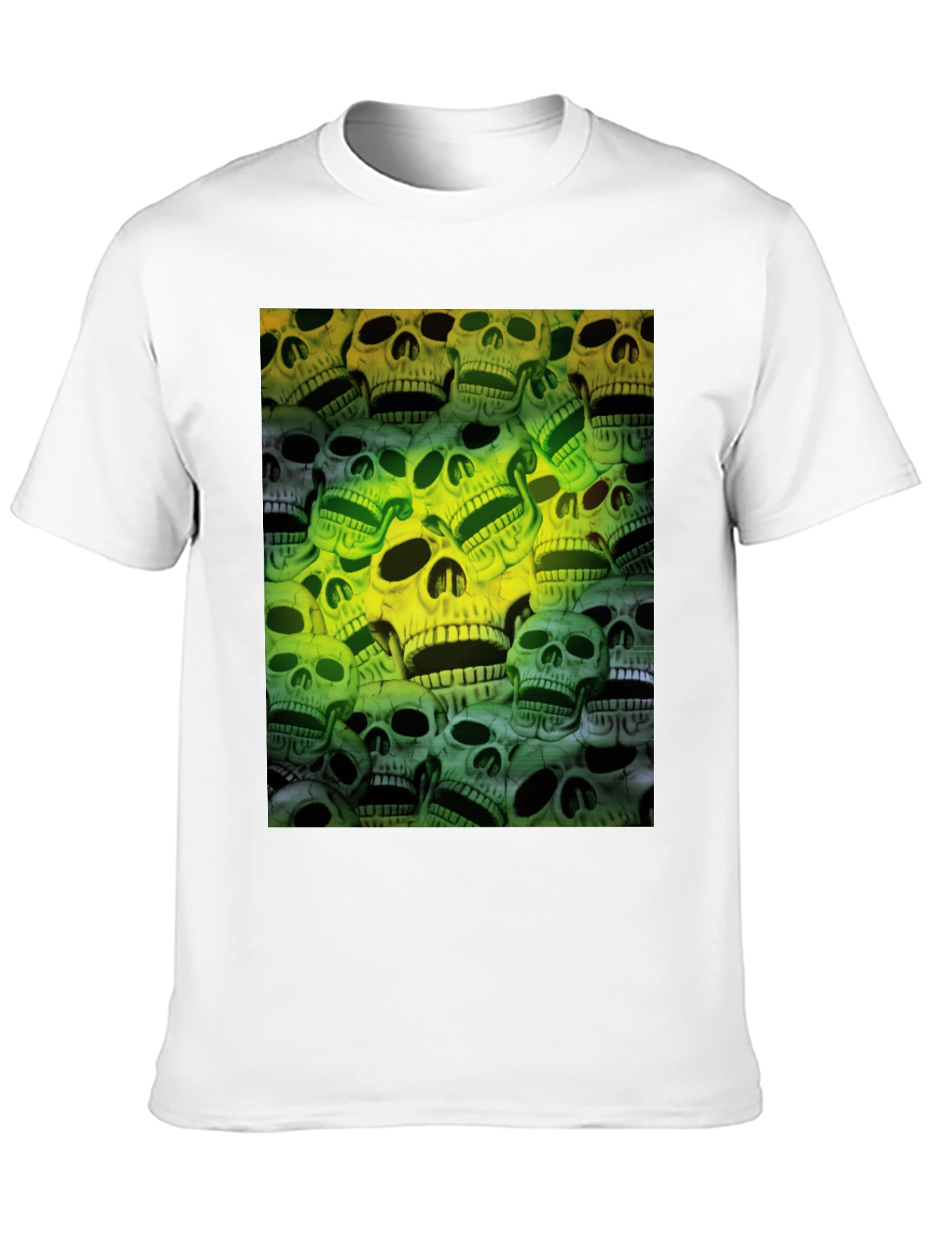 Skull Print Graphic Tee - Mens Black T-Shirt