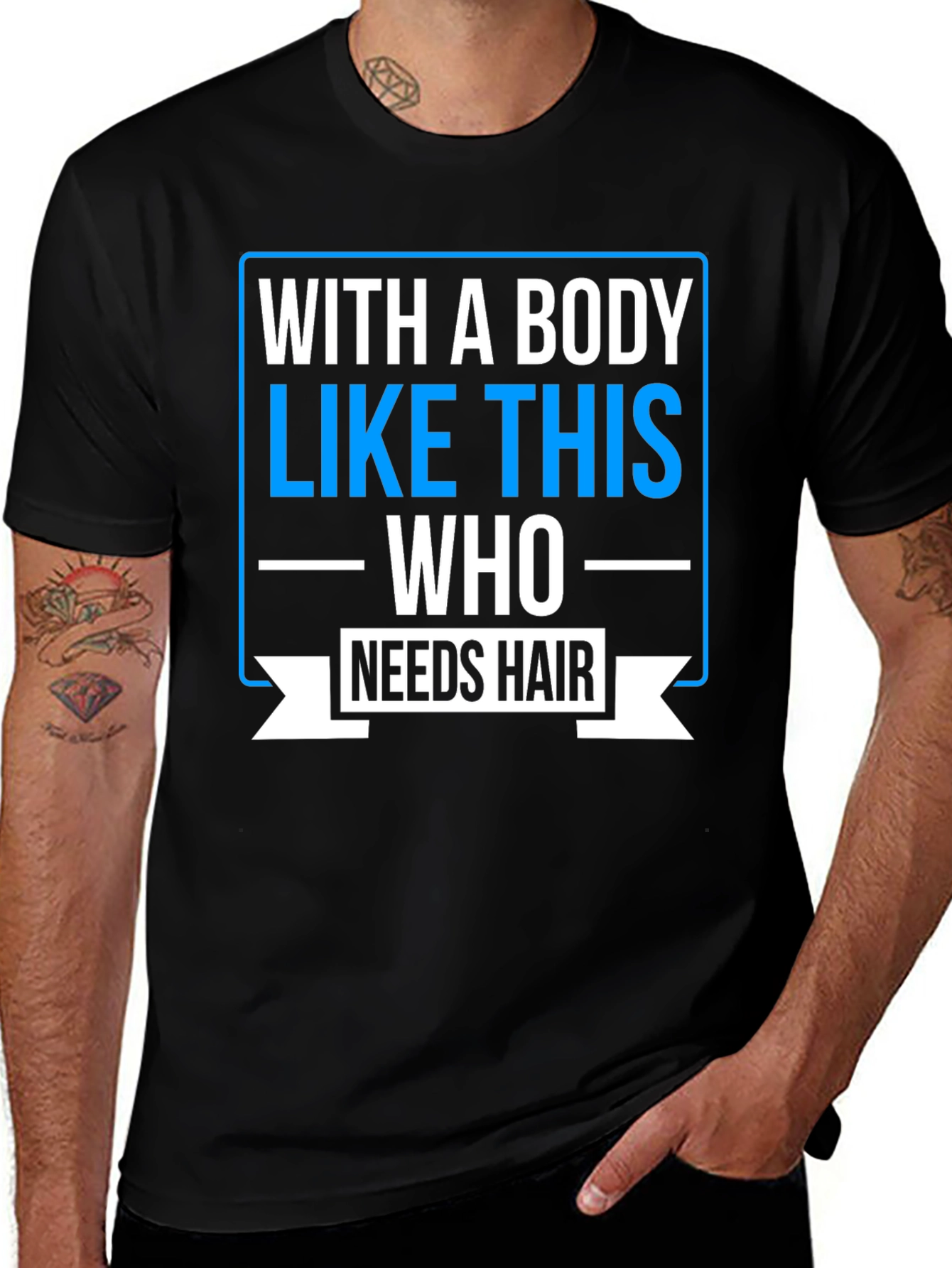 Humorous Baldness T-Shirt: Who Needs Hair?