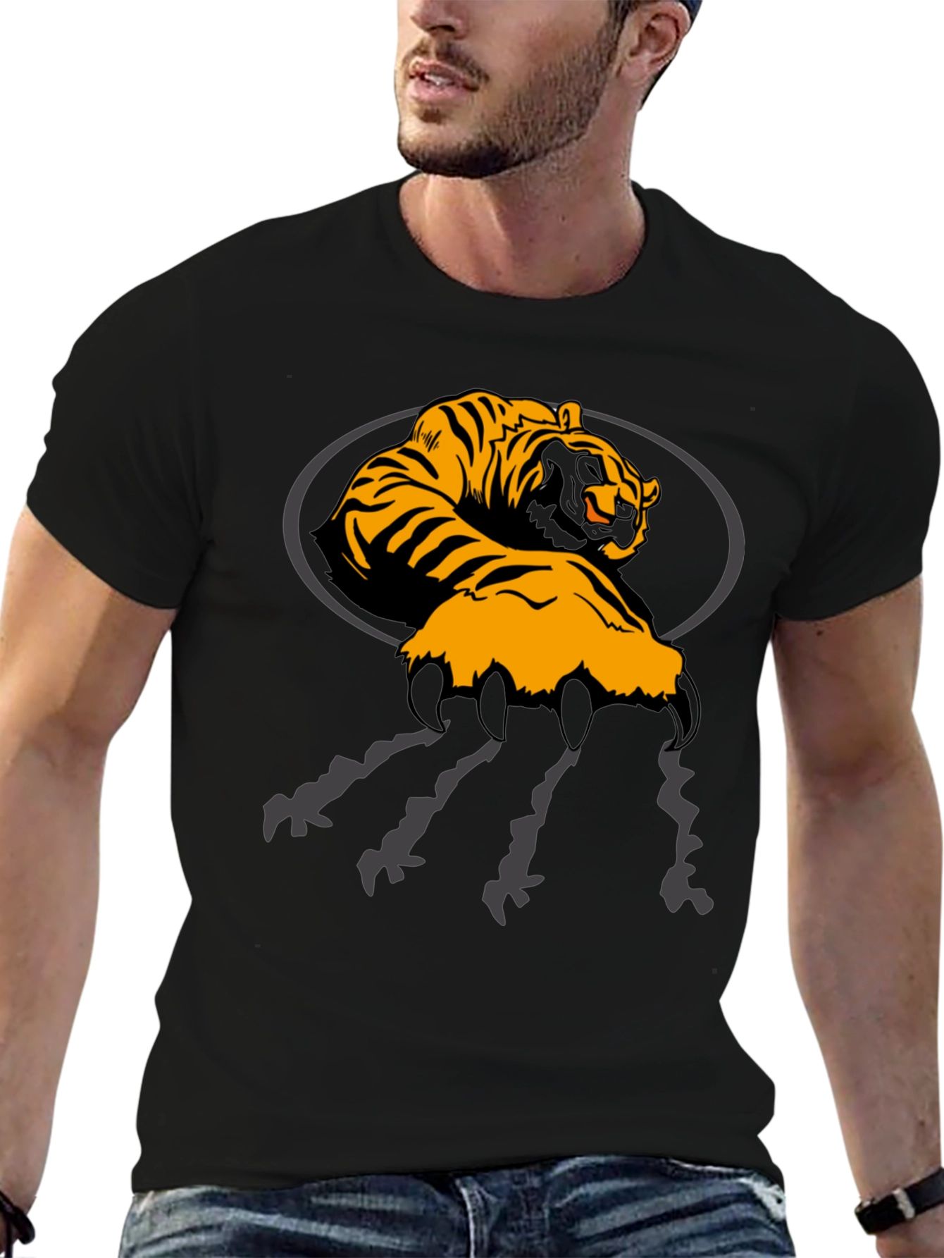Tiger Claw Graphic Black T-Shirt