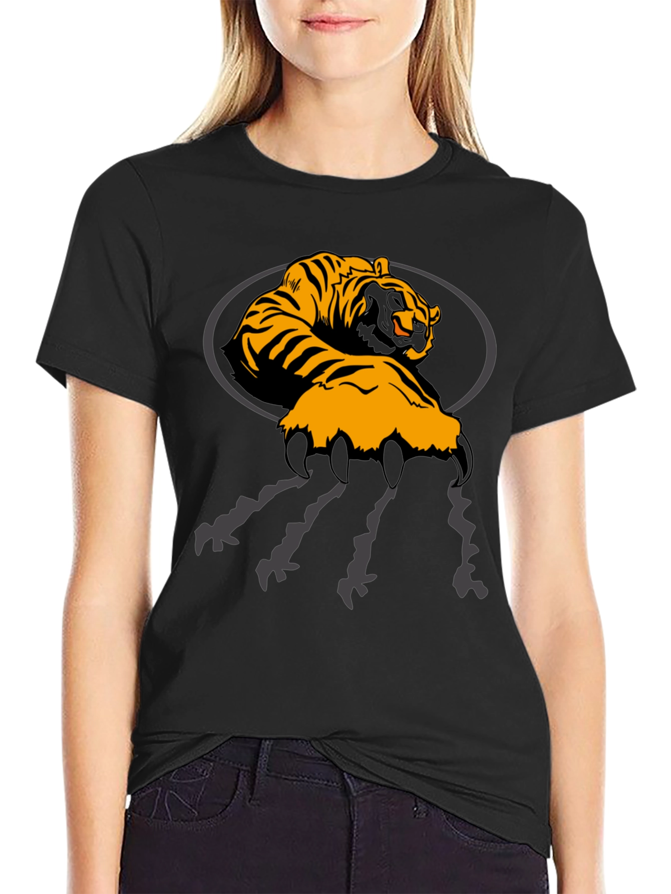 Tiger Claw Graphic Black T-Shirt
