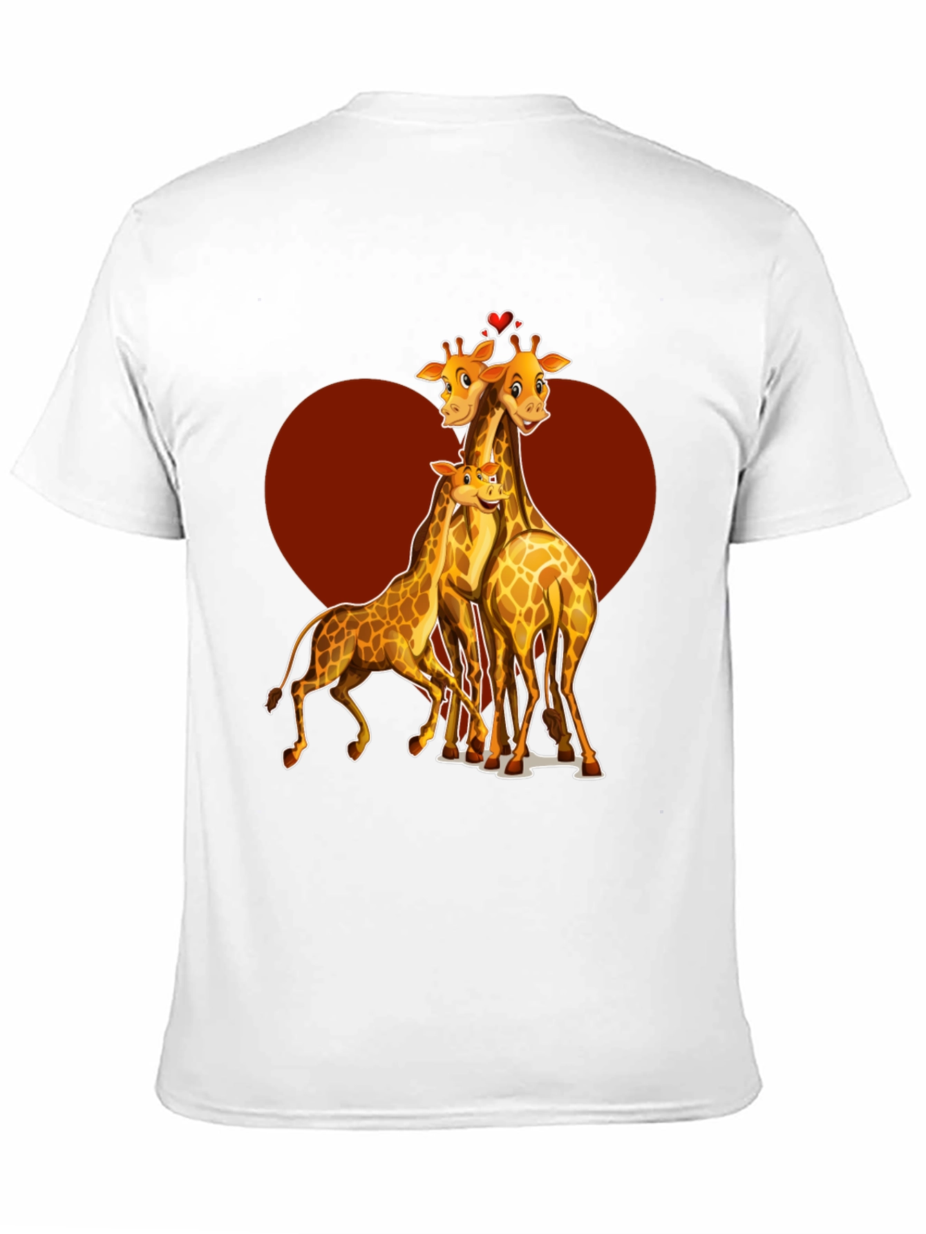 Giraffe Family Heart T-Shirt