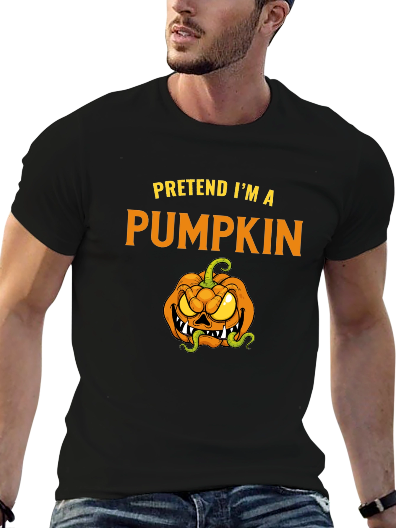 Pretend Im a Pumpkin T-Shirt Halloween Costume