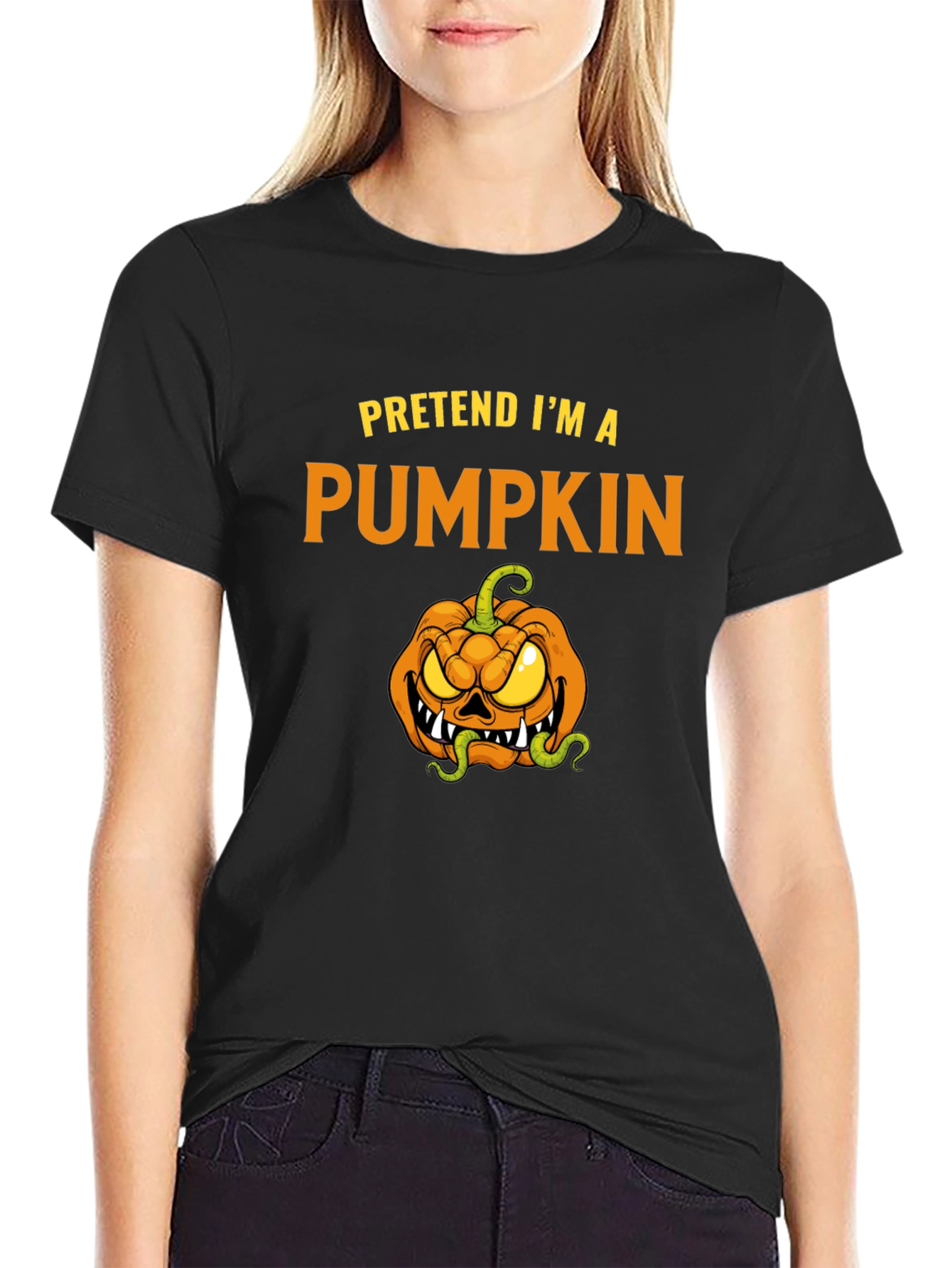 Pretend Im a Pumpkin T-Shirt Halloween Costume