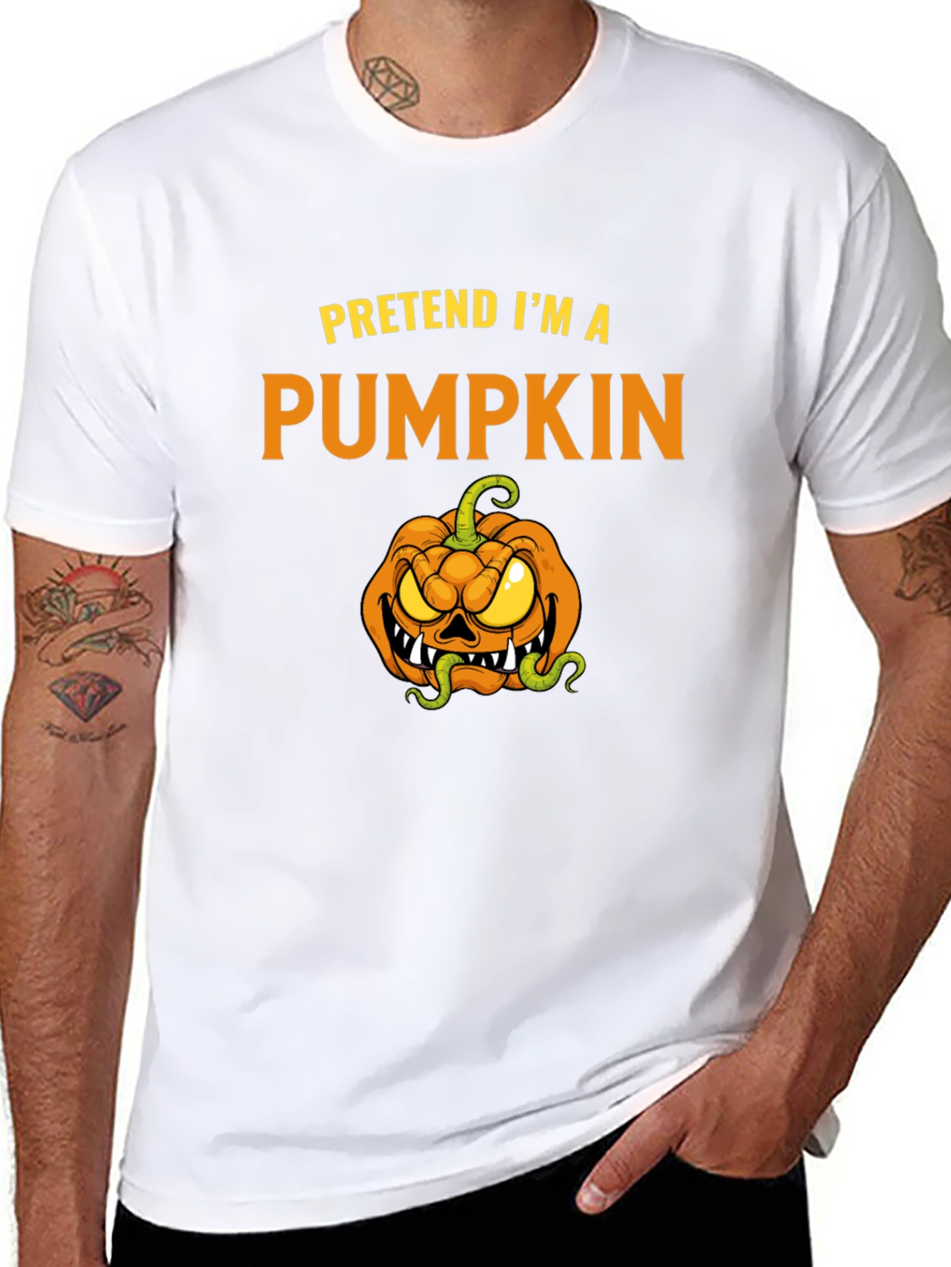 Pretend Im a Pumpkin T-Shirt Halloween Costume