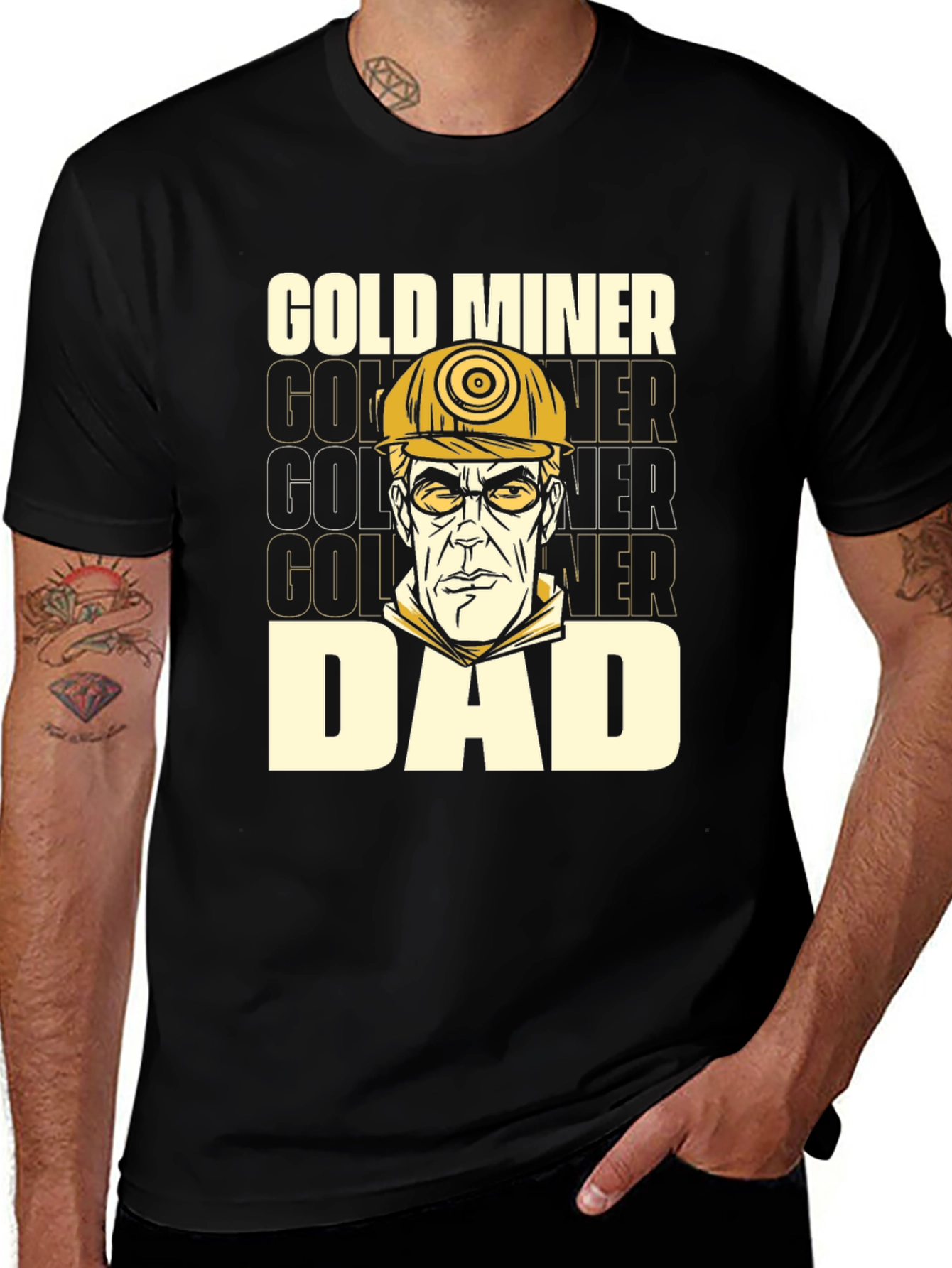 Gold Miner Dad T-Shirt - Funny Fathers Day Gift