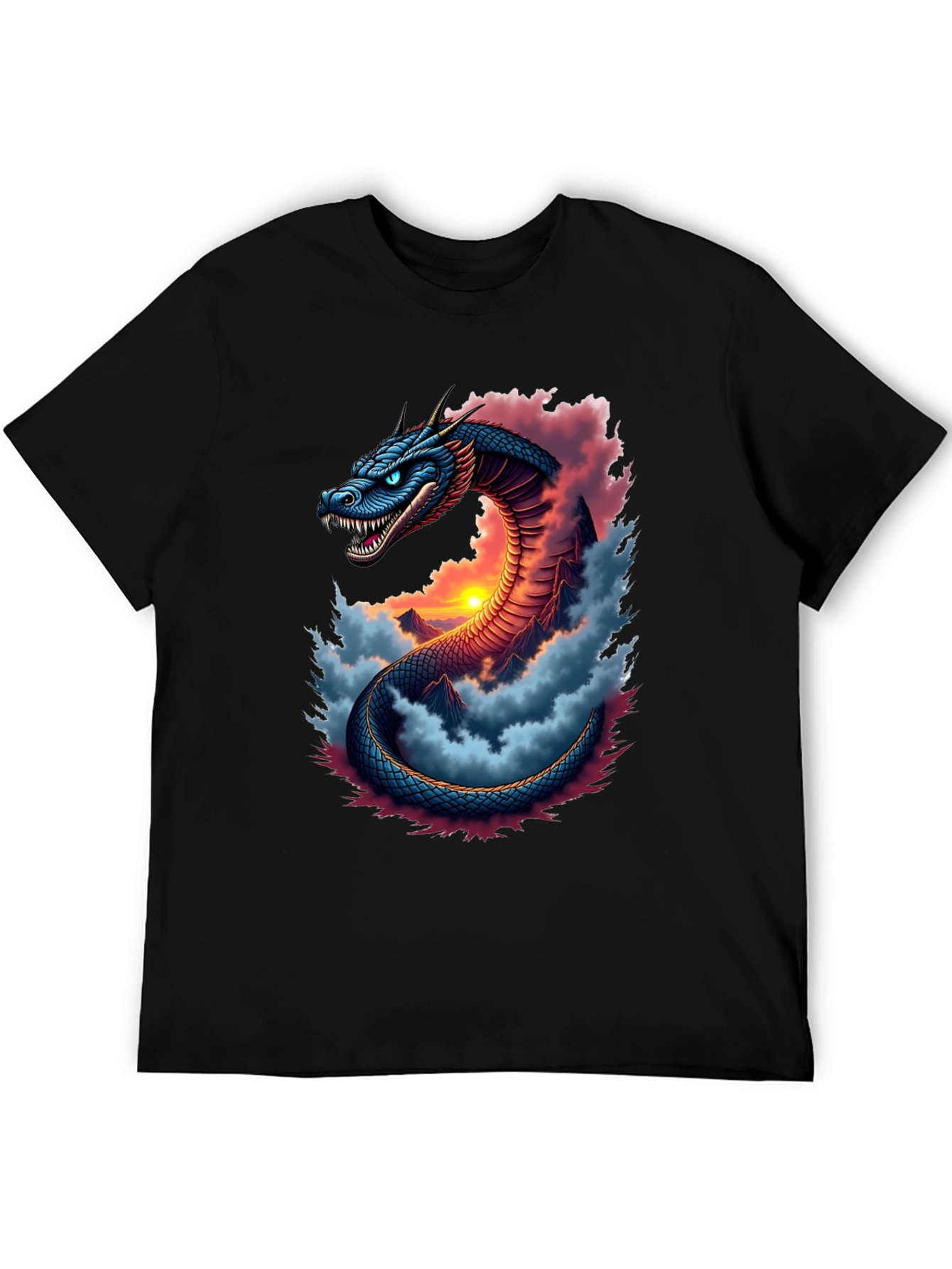 Dragon Serpent Graphic Tee - Fantasy T-Shirt