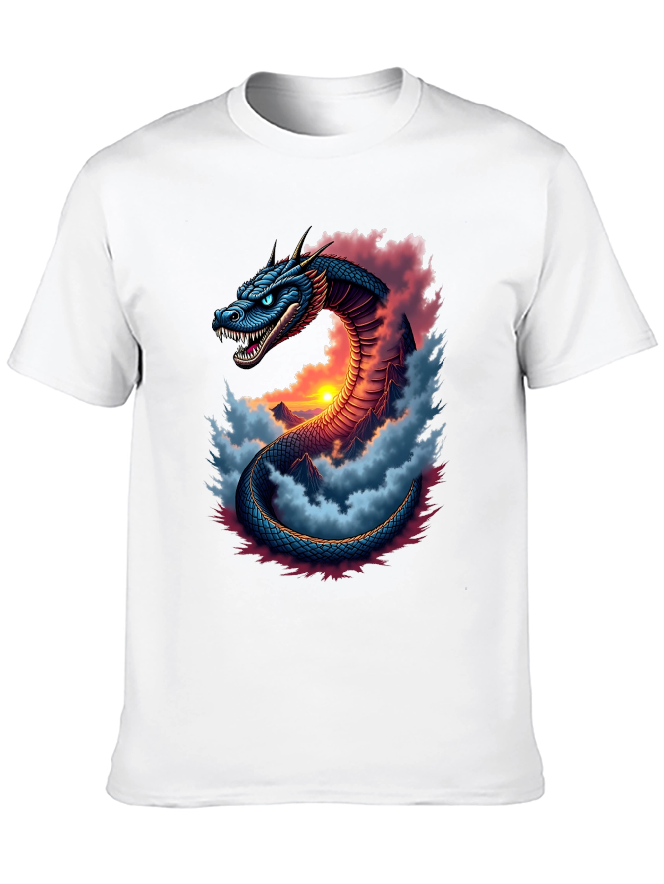 Dragon Serpent Graphic Tee - Fantasy T-Shirt
