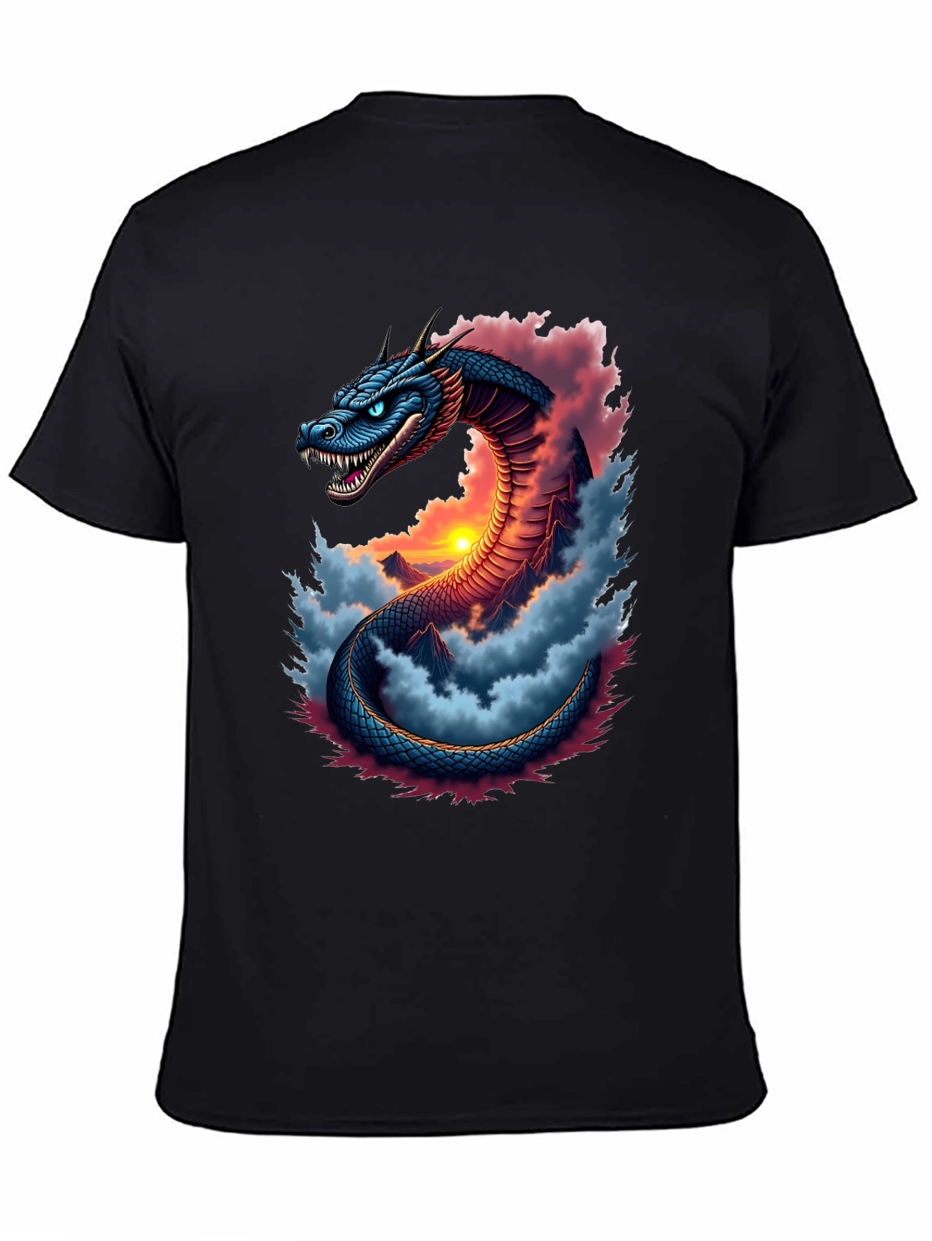 Dragon Serpent Graphic Tee - Fantasy T-Shirt