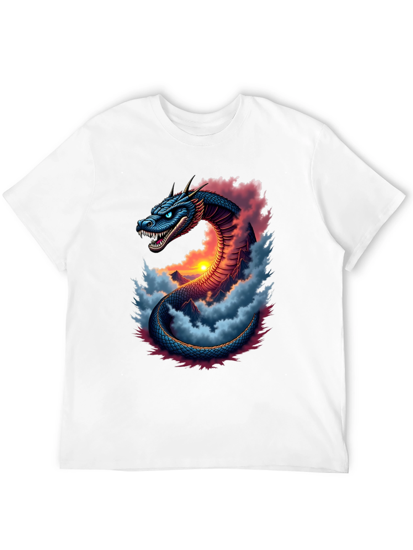 Dragon Serpent Graphic Tee - Fantasy T-Shirt
