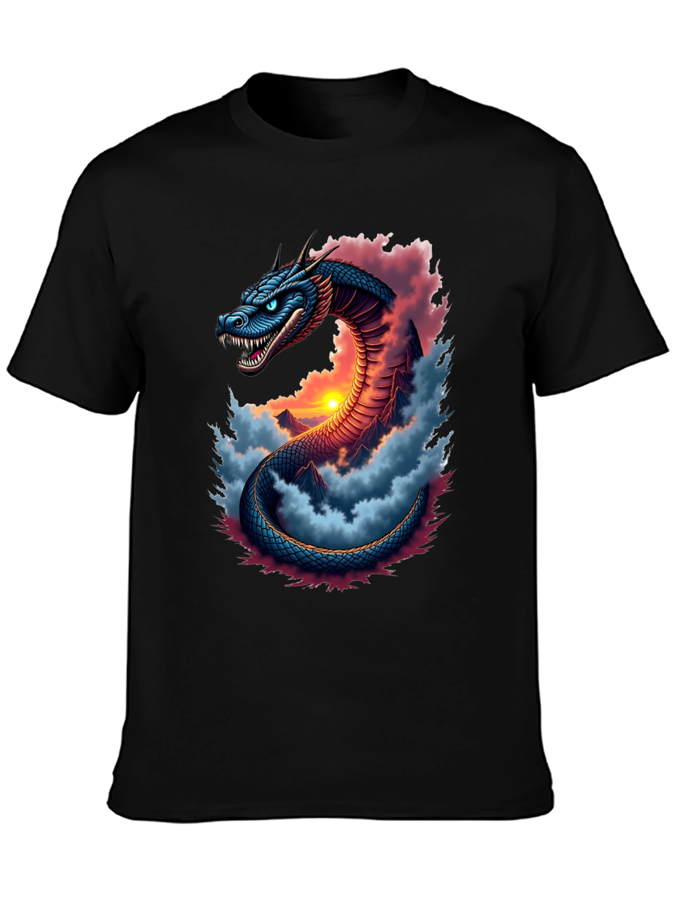 Dragon Serpent Graphic Tee - Fantasy T-Shirt