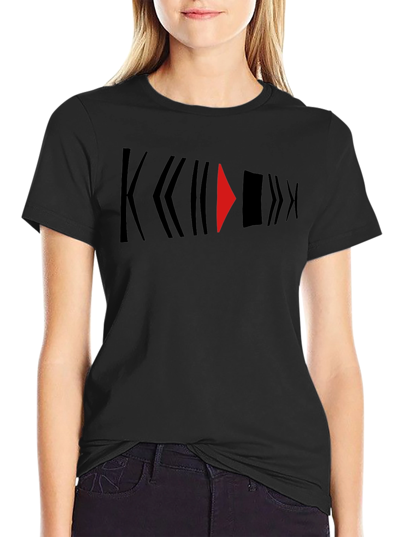 Abstract Arrow Black T-Shirt