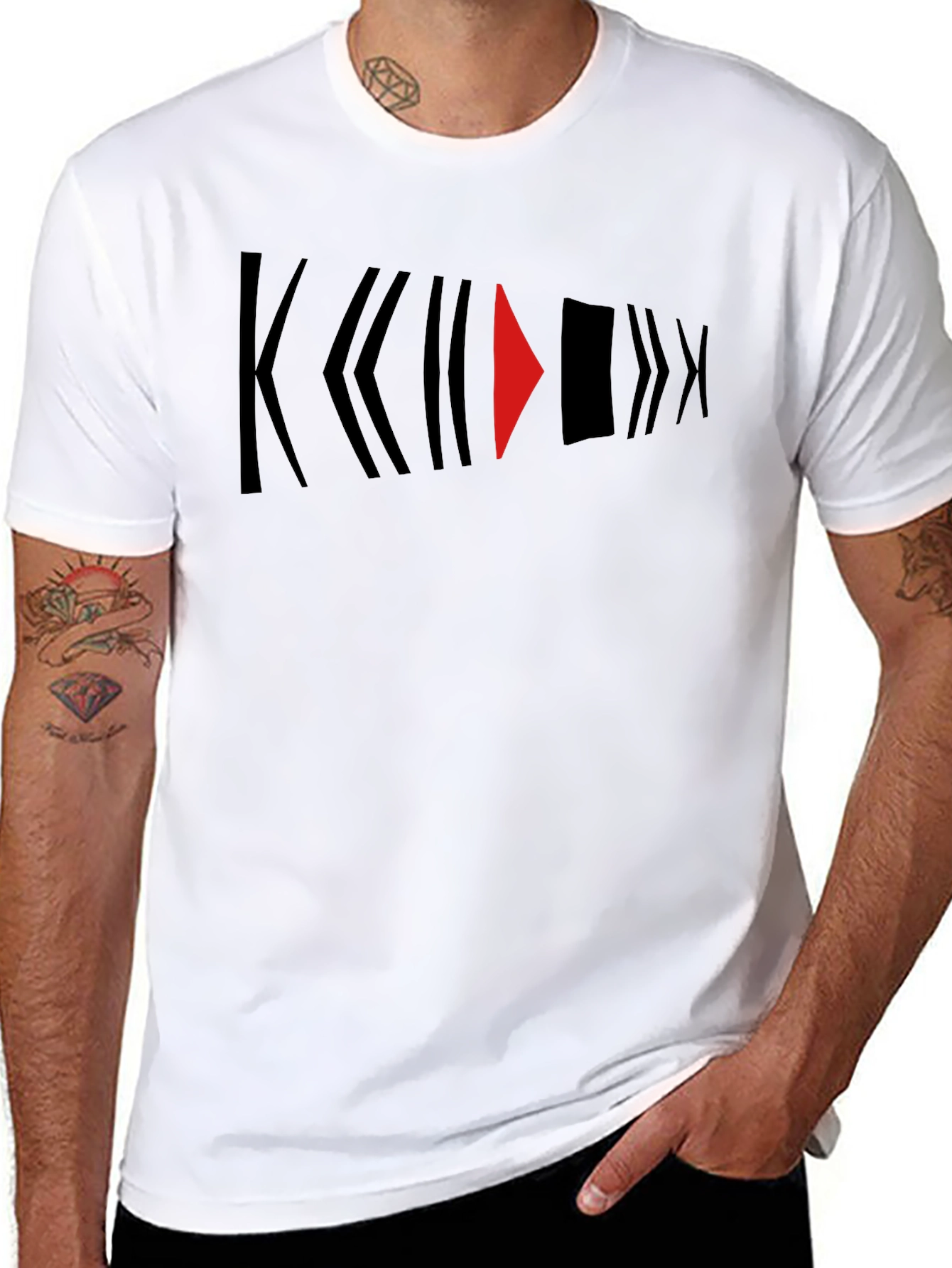 Abstract Arrow Black T-Shirt