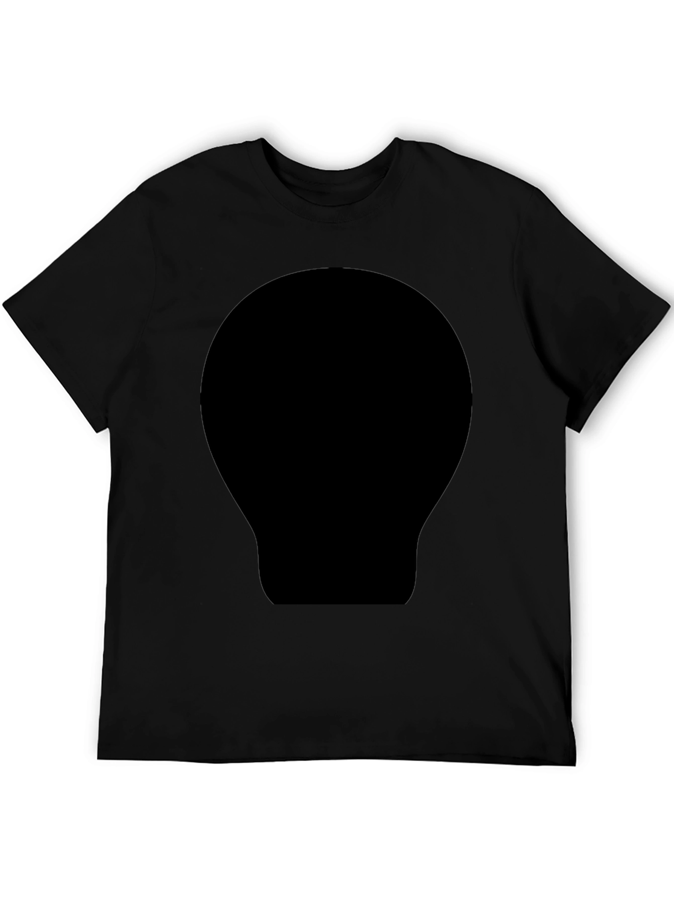 Mens Black Crew Neck T-Shirt with Bold Graphic