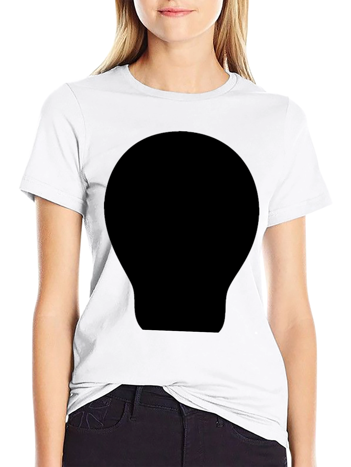Mens Black Crew Neck T-Shirt with Bold Graphic