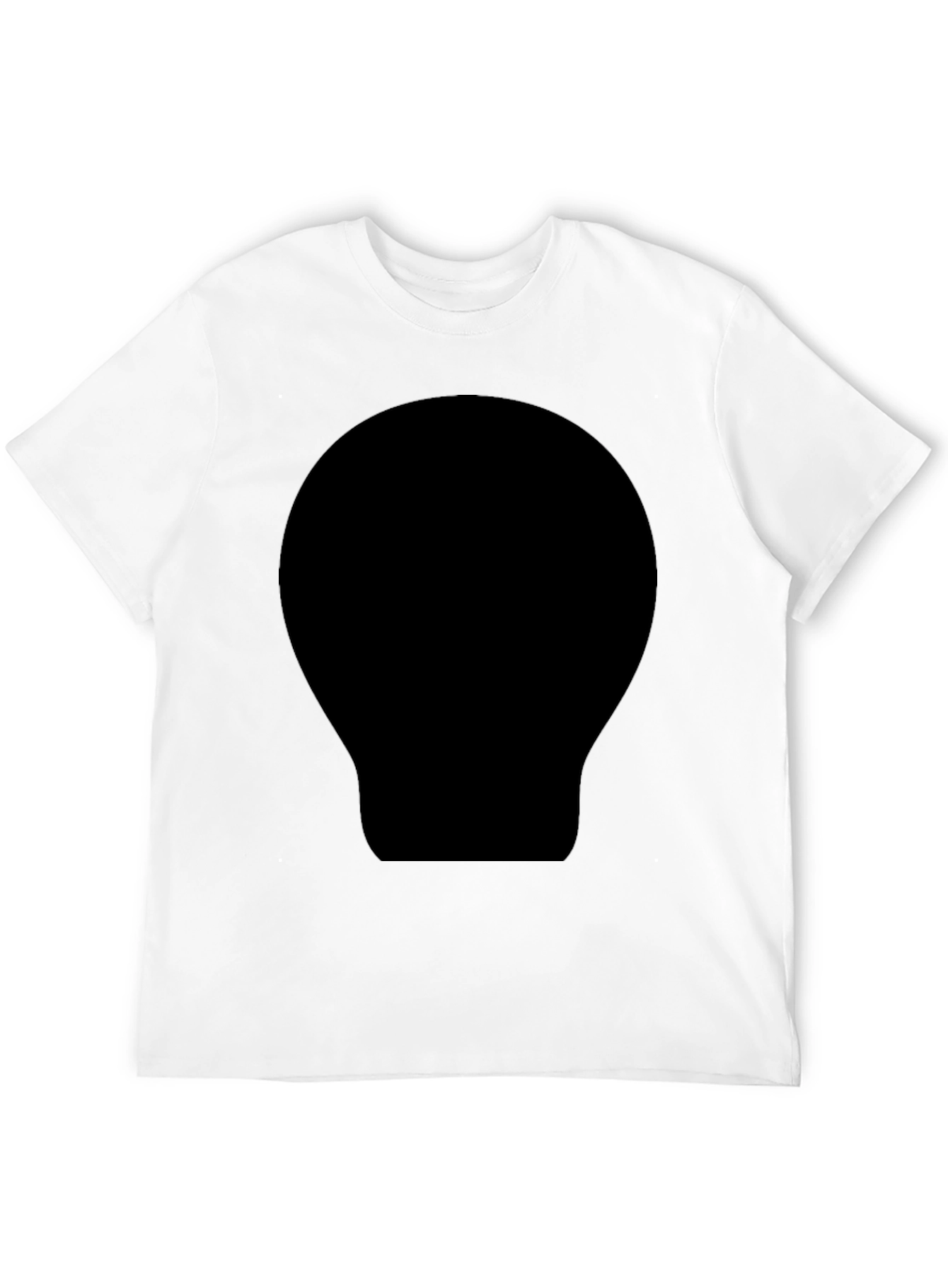 Mens Black Crew Neck T-Shirt with Bold Graphic