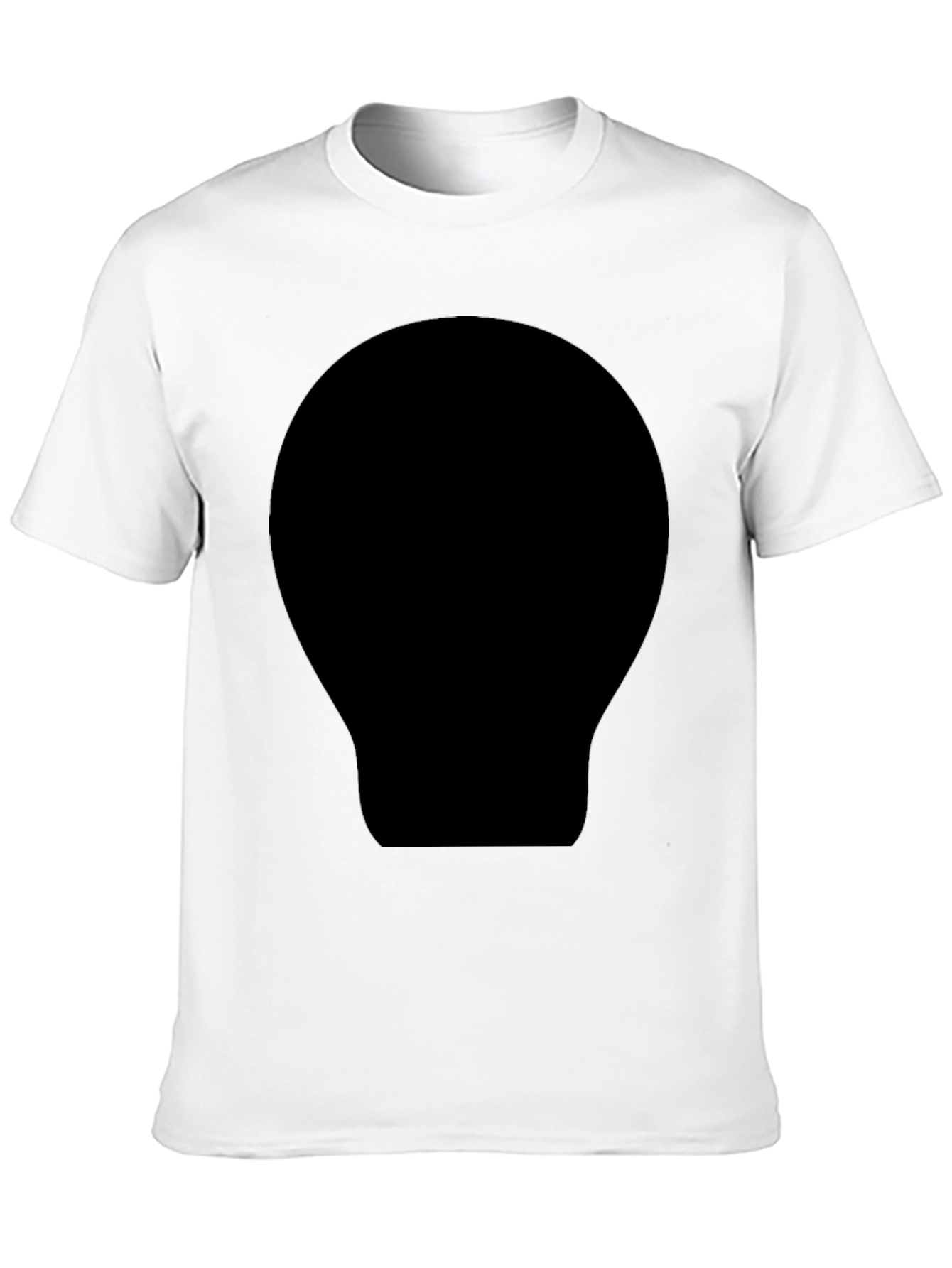Mens Black Crew Neck T-Shirt with Bold Graphic