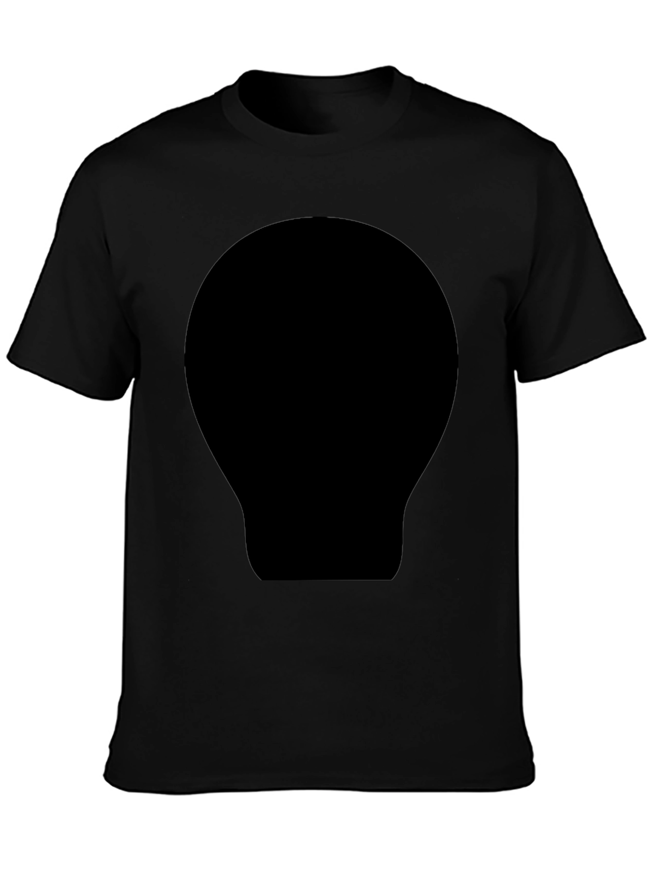 Mens Black Crew Neck T-Shirt with Bold Graphic