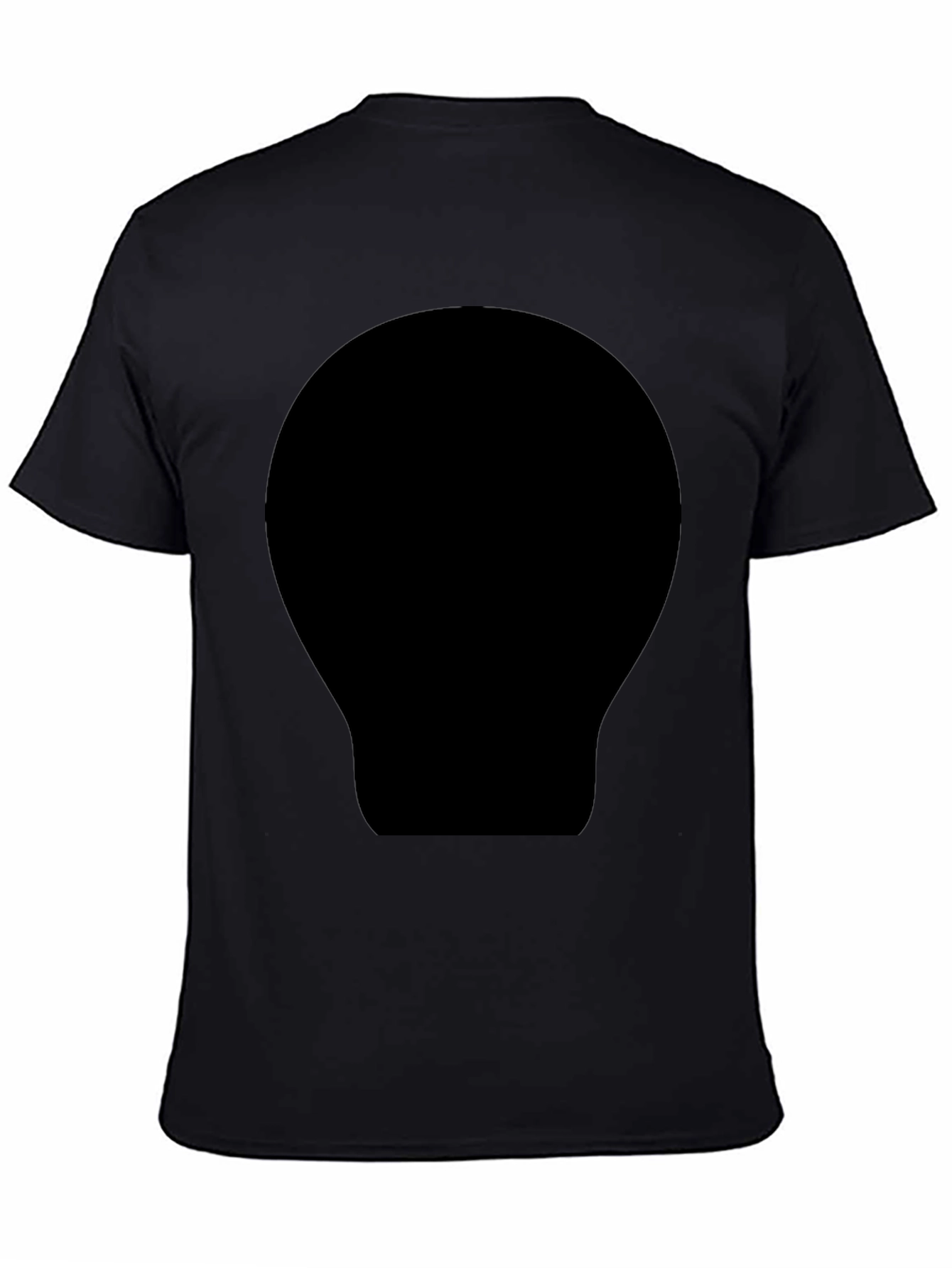 Mens Black Crew Neck T-Shirt with Bold Graphic